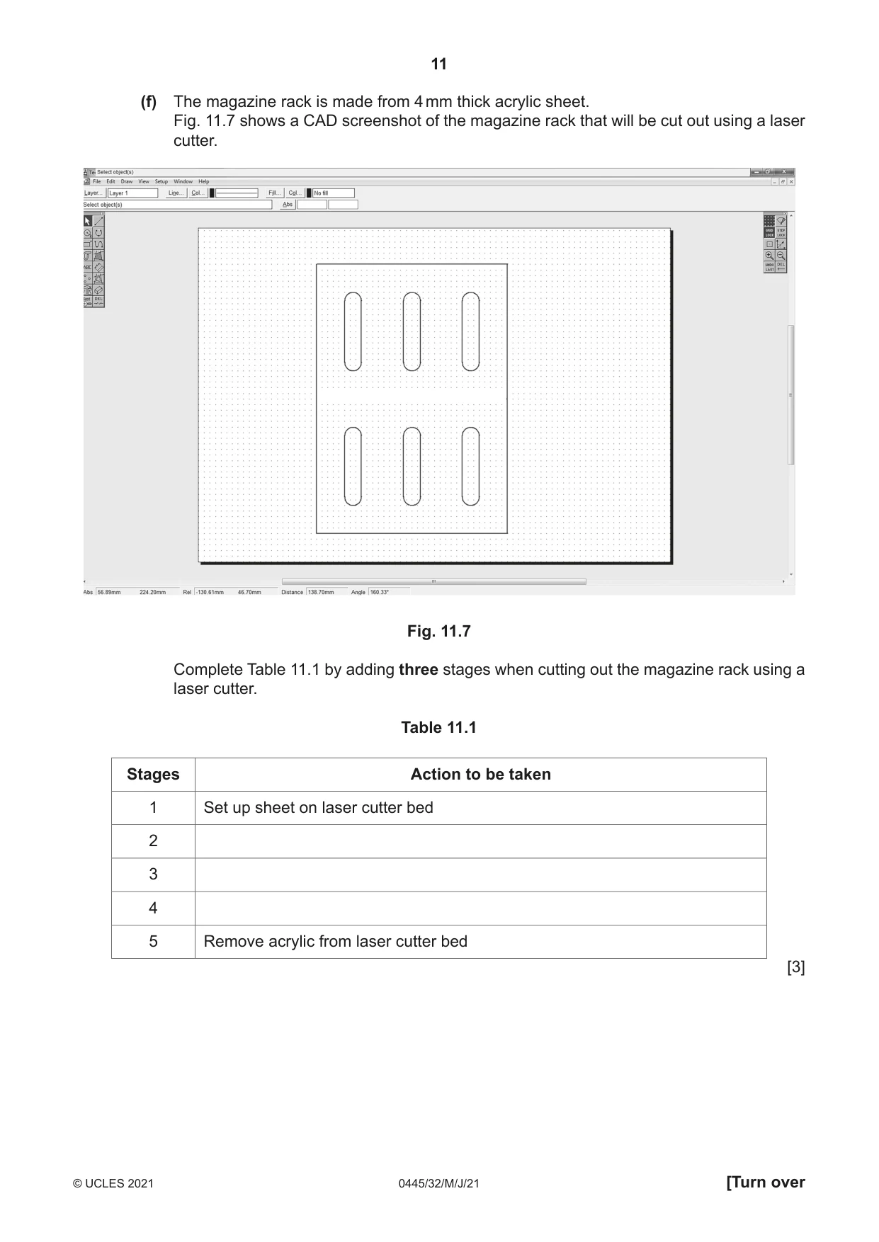 Cambridge IGCSE Design and Technology 0445 2021 May/June Paper 3 · Variant 2 question paper, page 11 of 24