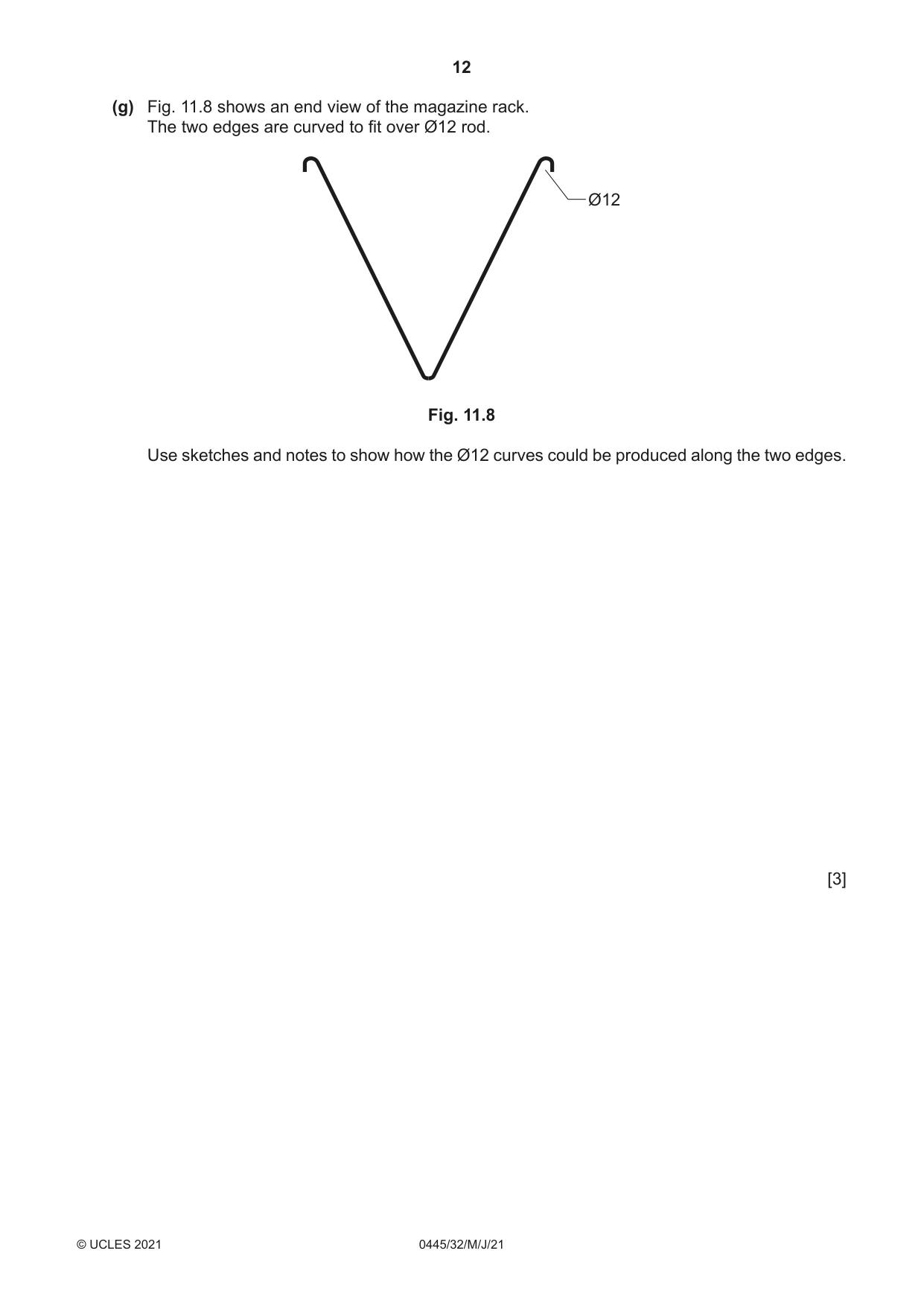 Cambridge IGCSE Design and Technology 0445 2021 May/June Paper 3 · Variant 2 question paper, page 12 of 24