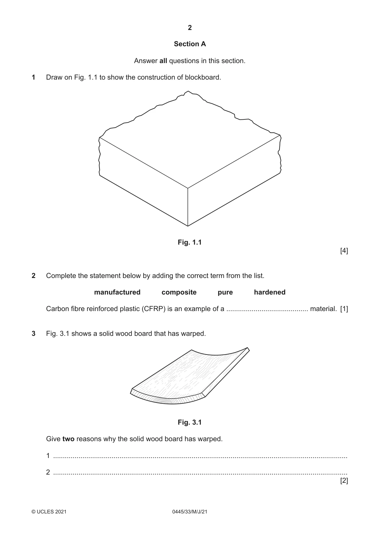Cambridge IGCSE Design and Technology 0445 2021 May/June Paper 3 · Variant 3 question paper, page 2 of 20
