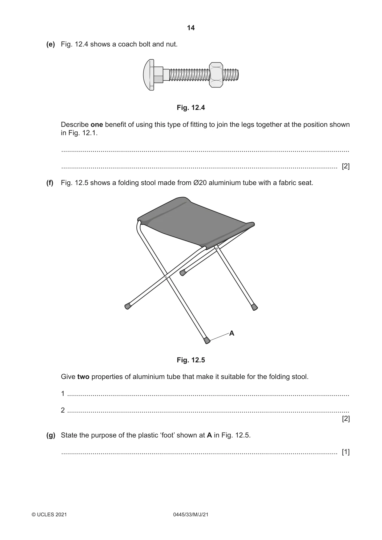 Cambridge IGCSE Design and Technology 0445 2021 May/June Paper 3 · Variant 3 question paper, page 14 of 20
