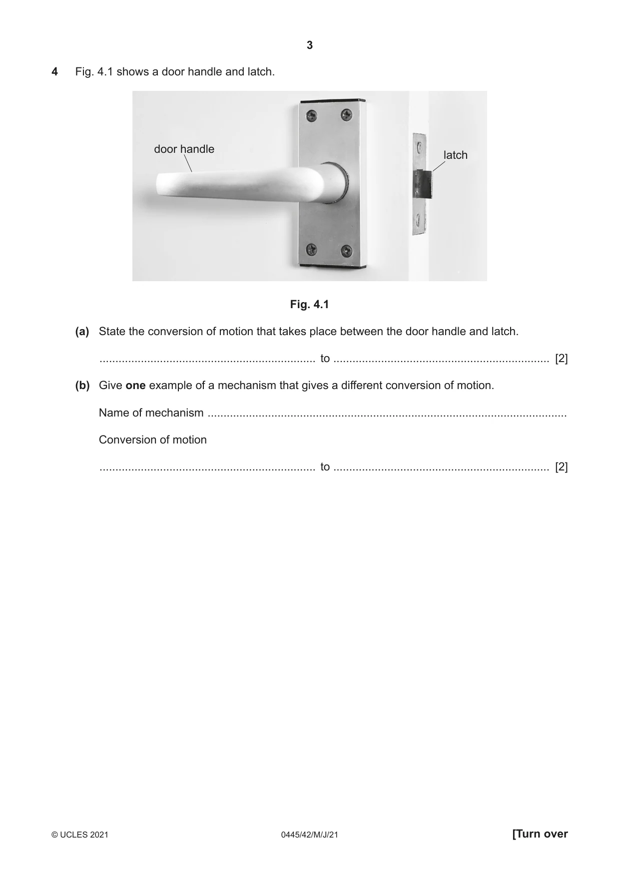 Cambridge IGCSE Design and Technology 0445 2021 May/June Paper 4 · Variant 2 question paper, page 3 of 20