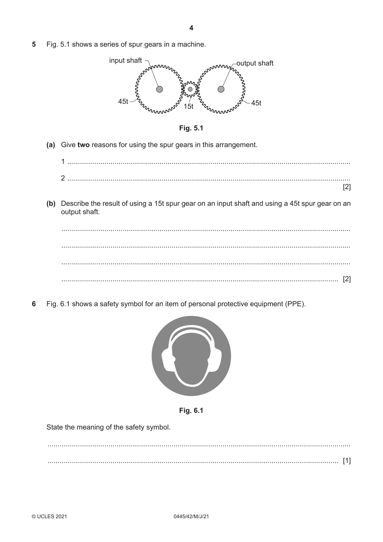 Cambridge IGCSE Design and Technology 0445 2021 May/June Paper 4 · Variant 2 question paper, page 4 of 20