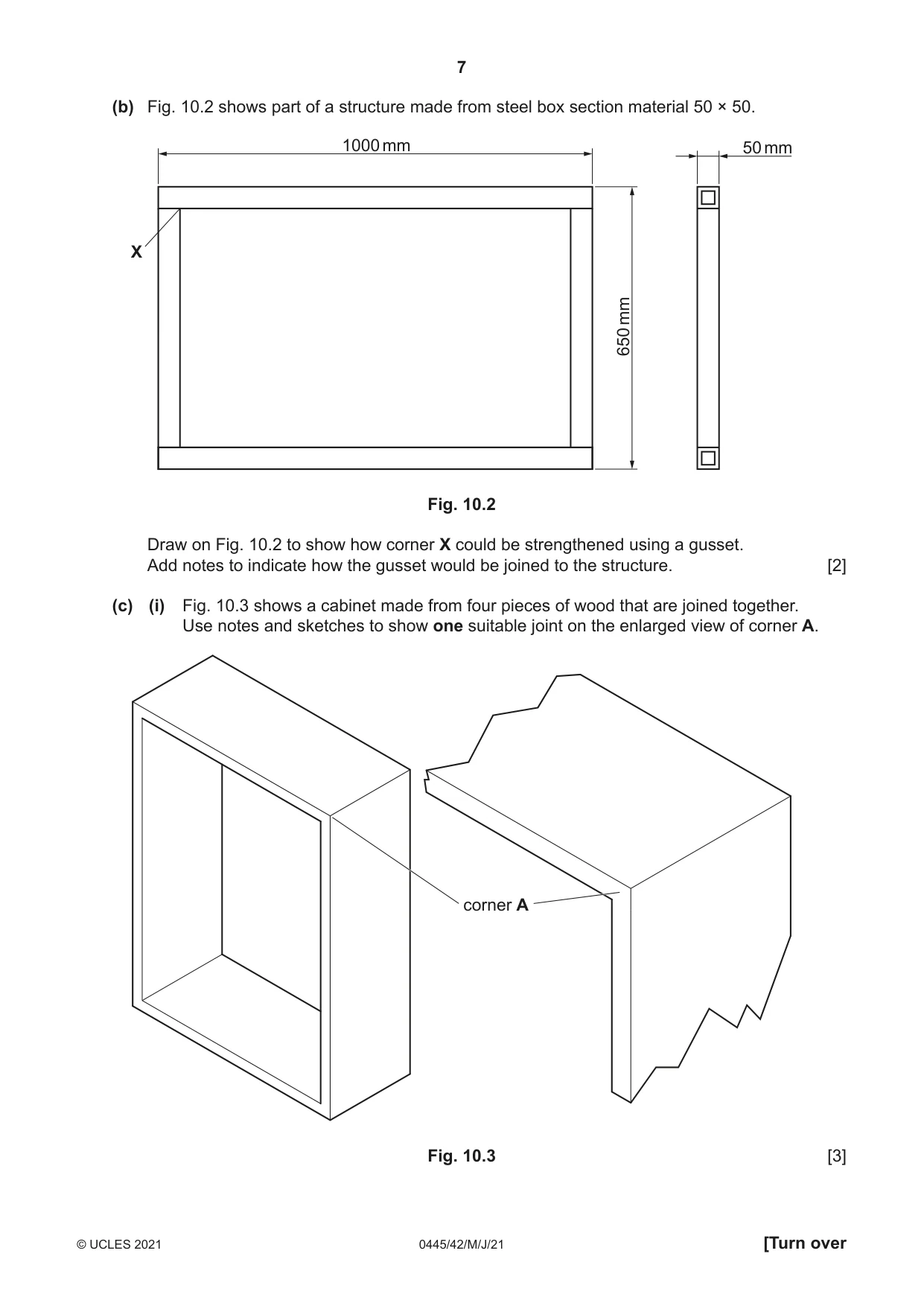 Cambridge IGCSE Design and Technology 0445 2021 May/June Paper 4 · Variant 2 question paper, page 7 of 20
