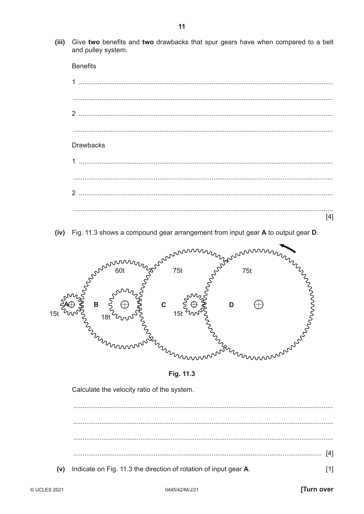 Cambridge IGCSE Design and Technology 0445 2021 May/June Paper 4 · Variant 2 question paper, page 11 of 20