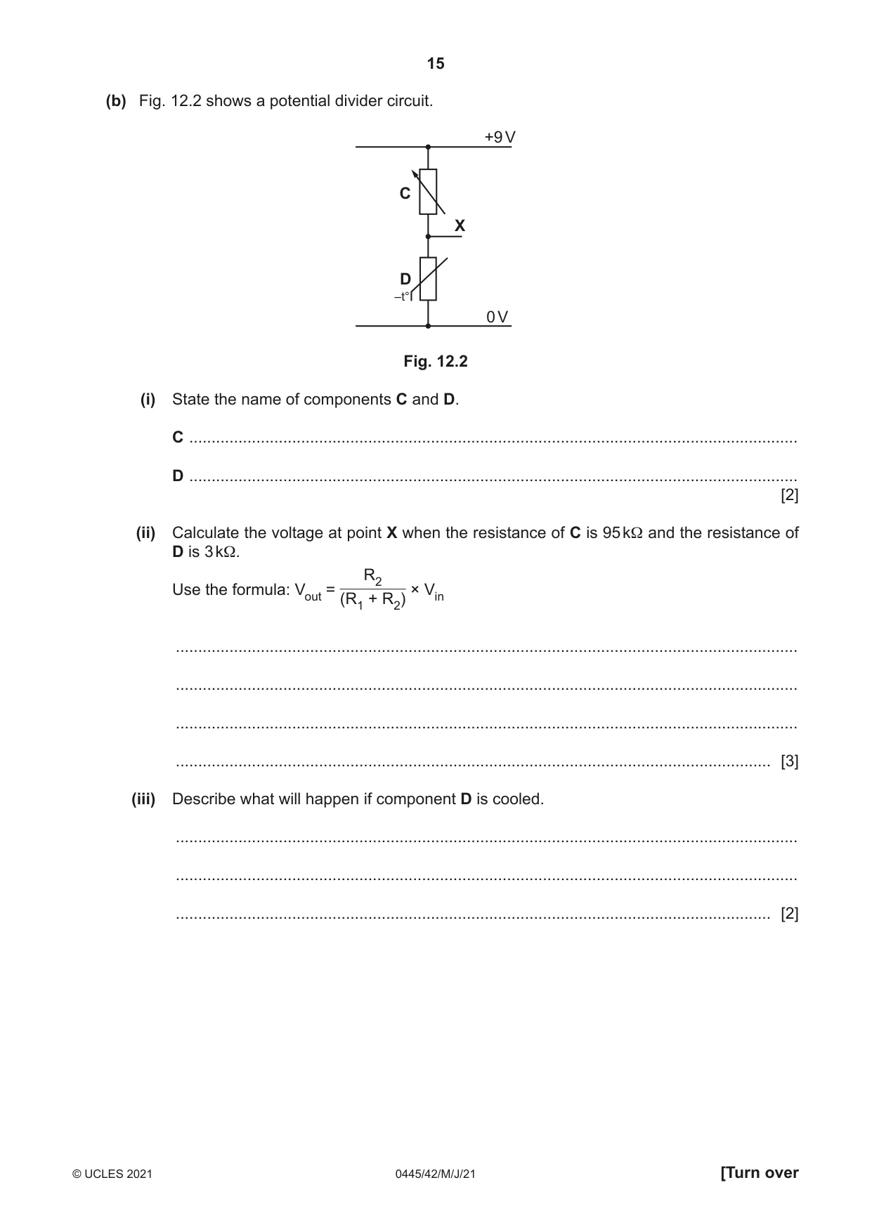 Cambridge IGCSE Design and Technology 0445 2021 May/June Paper 4 · Variant 2 question paper, page 15 of 20
