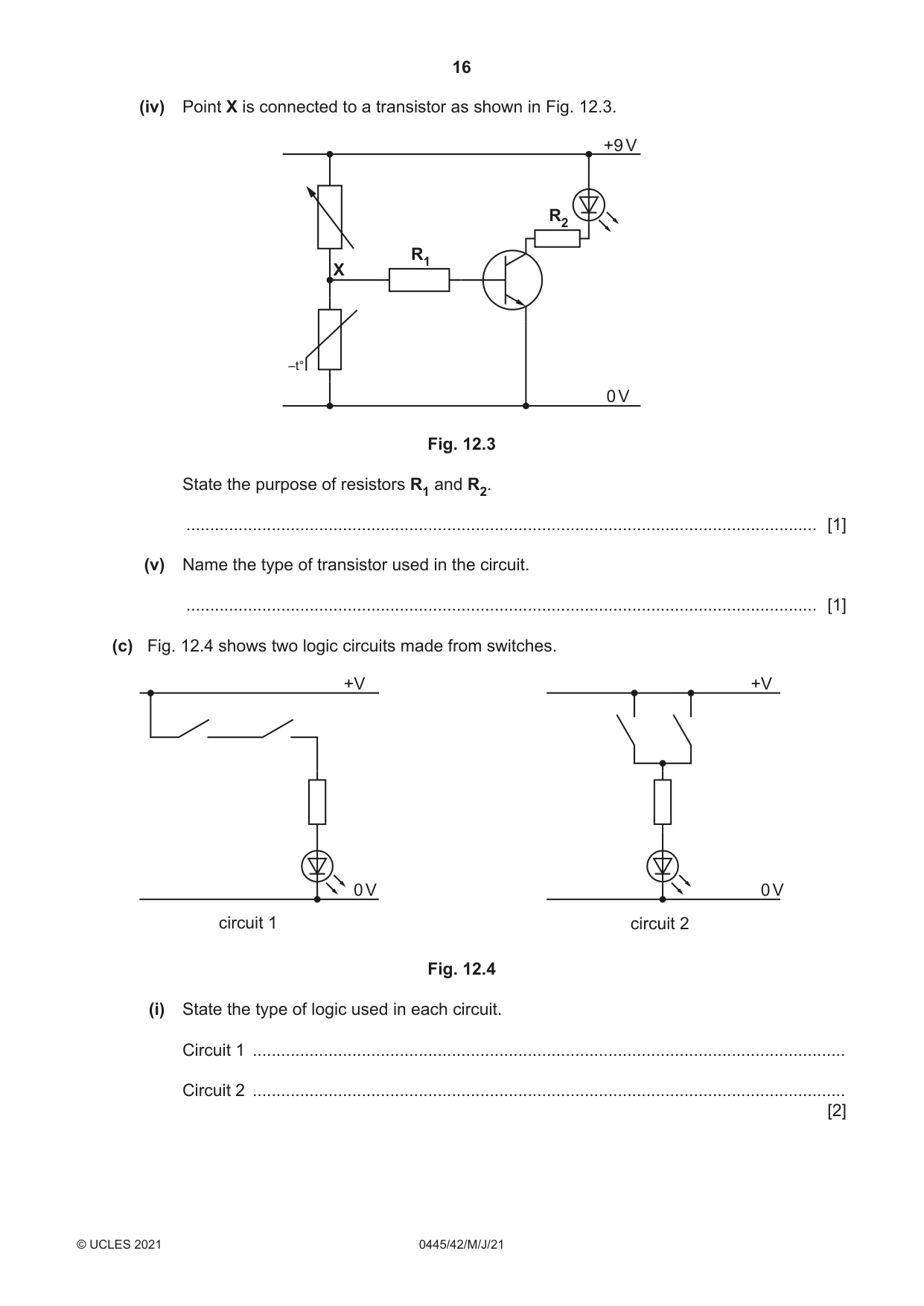 Cambridge IGCSE Design and Technology 0445 2021 May/June Paper 4 · Variant 2 question paper, page 16 of 20