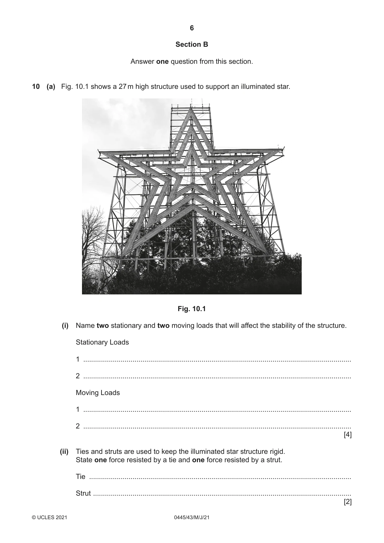 Cambridge IGCSE Design and Technology 0445 2021 May/June Paper 4 · Variant 3 question paper, page 6 of 20