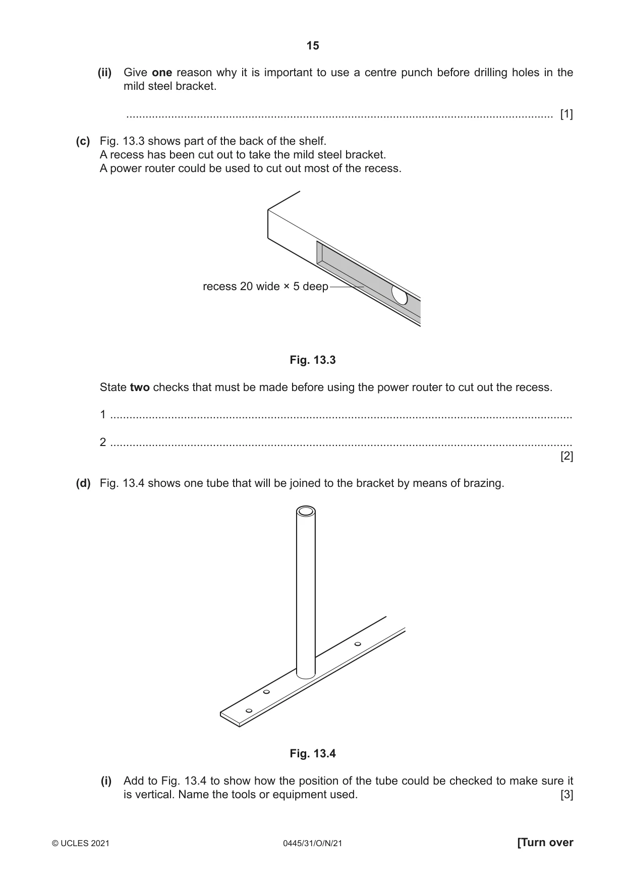 Cambridge IGCSE Design and Technology 0445 2021 Oct/Nov Paper 3 · Variant 1 question paper, page 15 of 20