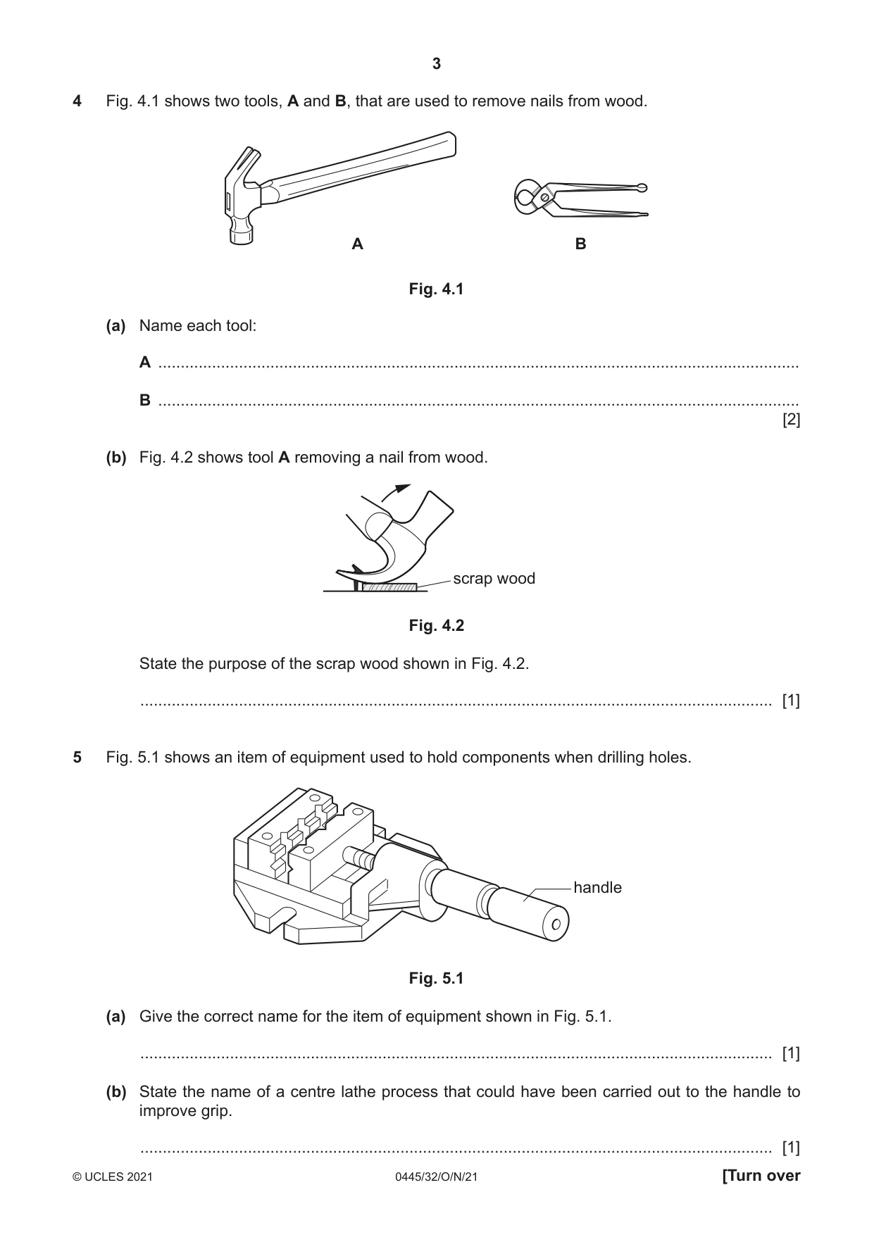 Cambridge IGCSE Design and Technology 0445 2021 Oct/Nov Paper 3 · Variant 2 question paper, page 3 of 20