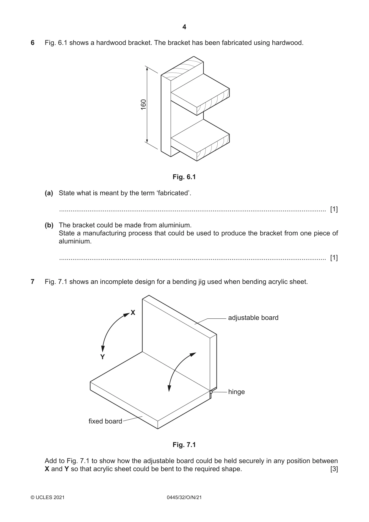 Cambridge IGCSE Design and Technology 0445 2021 Oct/Nov Paper 3 · Variant 2 question paper, page 4 of 20