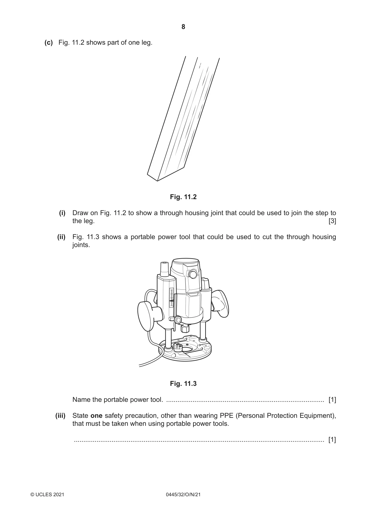 Cambridge IGCSE Design and Technology 0445 2021 Oct/Nov Paper 3 · Variant 2 question paper, page 8 of 20