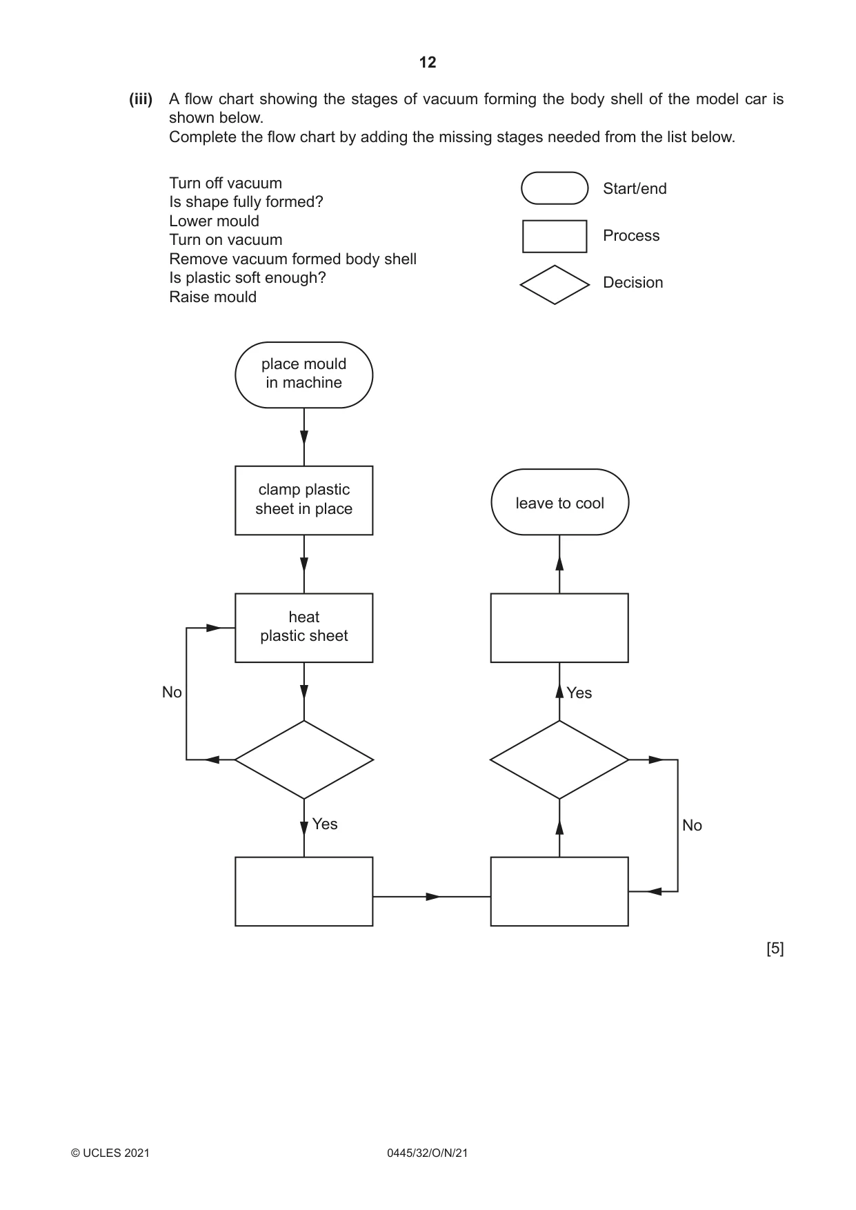 Cambridge IGCSE Design and Technology 0445 2021 Oct/Nov Paper 3 · Variant 2 question paper, page 12 of 20