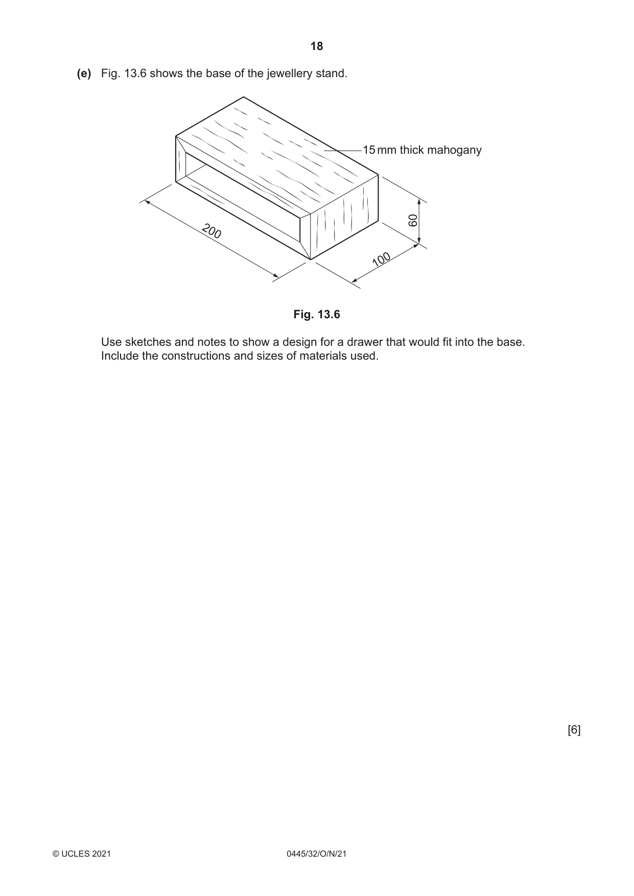 Cambridge IGCSE Design and Technology 0445 2021 Oct/Nov Paper 3 · Variant 2 question paper, page 18 of 20
