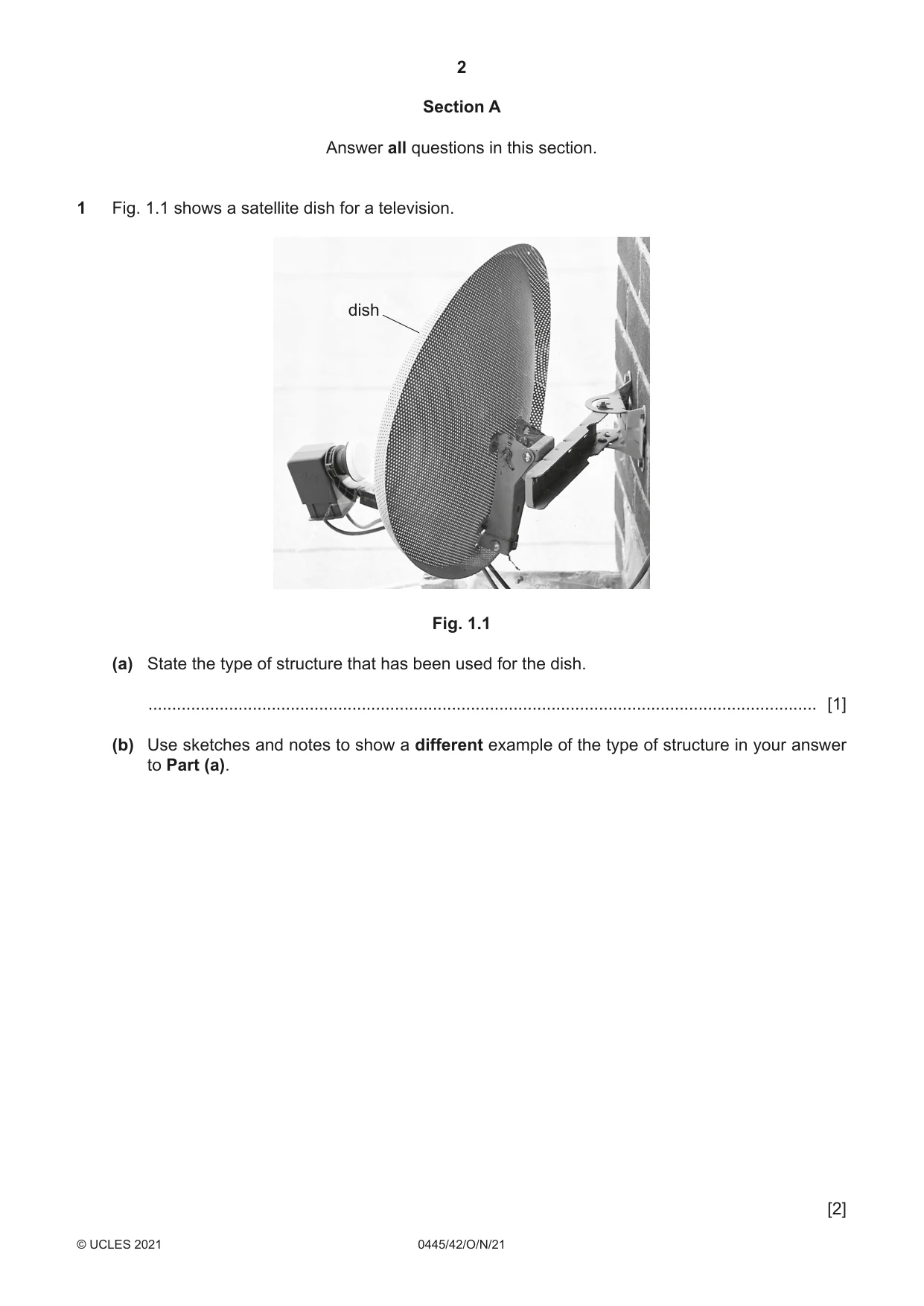 Cambridge IGCSE Design and Technology 0445 2021 Oct/Nov Paper 4 · Variant 2 question paper, page 2 of 20