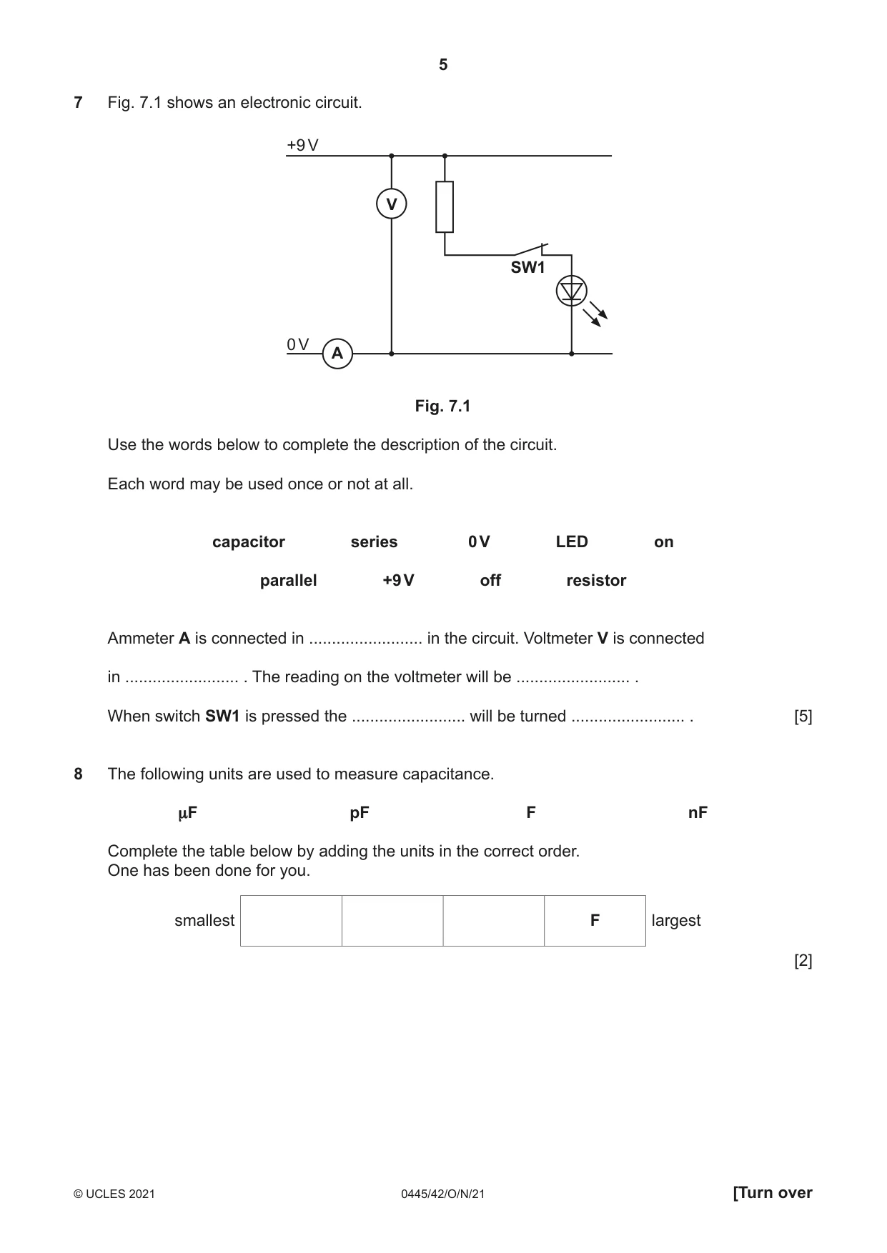 Cambridge IGCSE Design and Technology 0445 2021 Oct/Nov Paper 4 · Variant 2 question paper, page 5 of 20
