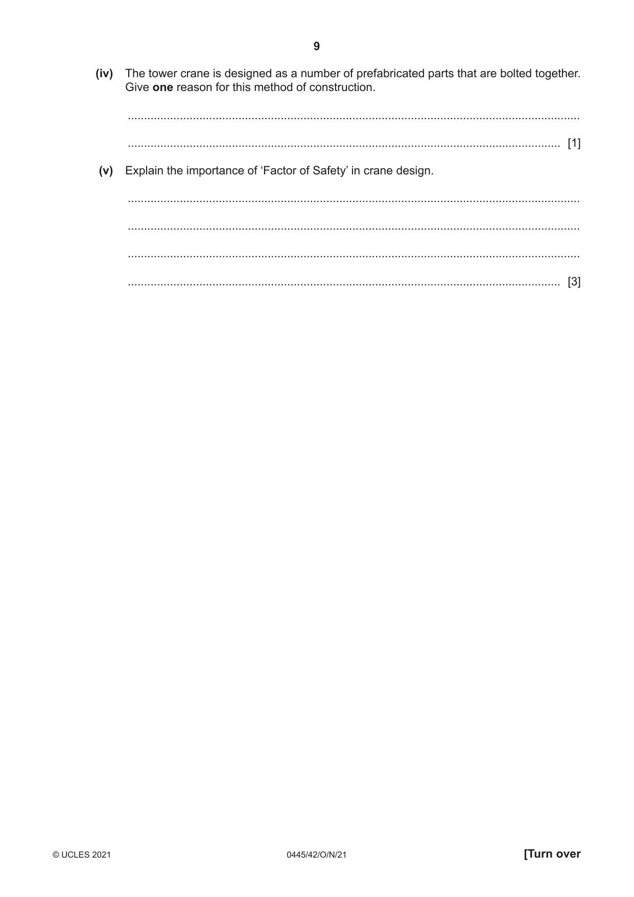 Cambridge IGCSE Design and Technology 0445 2021 Oct/Nov Paper 4 · Variant 2 question paper, page 9 of 20