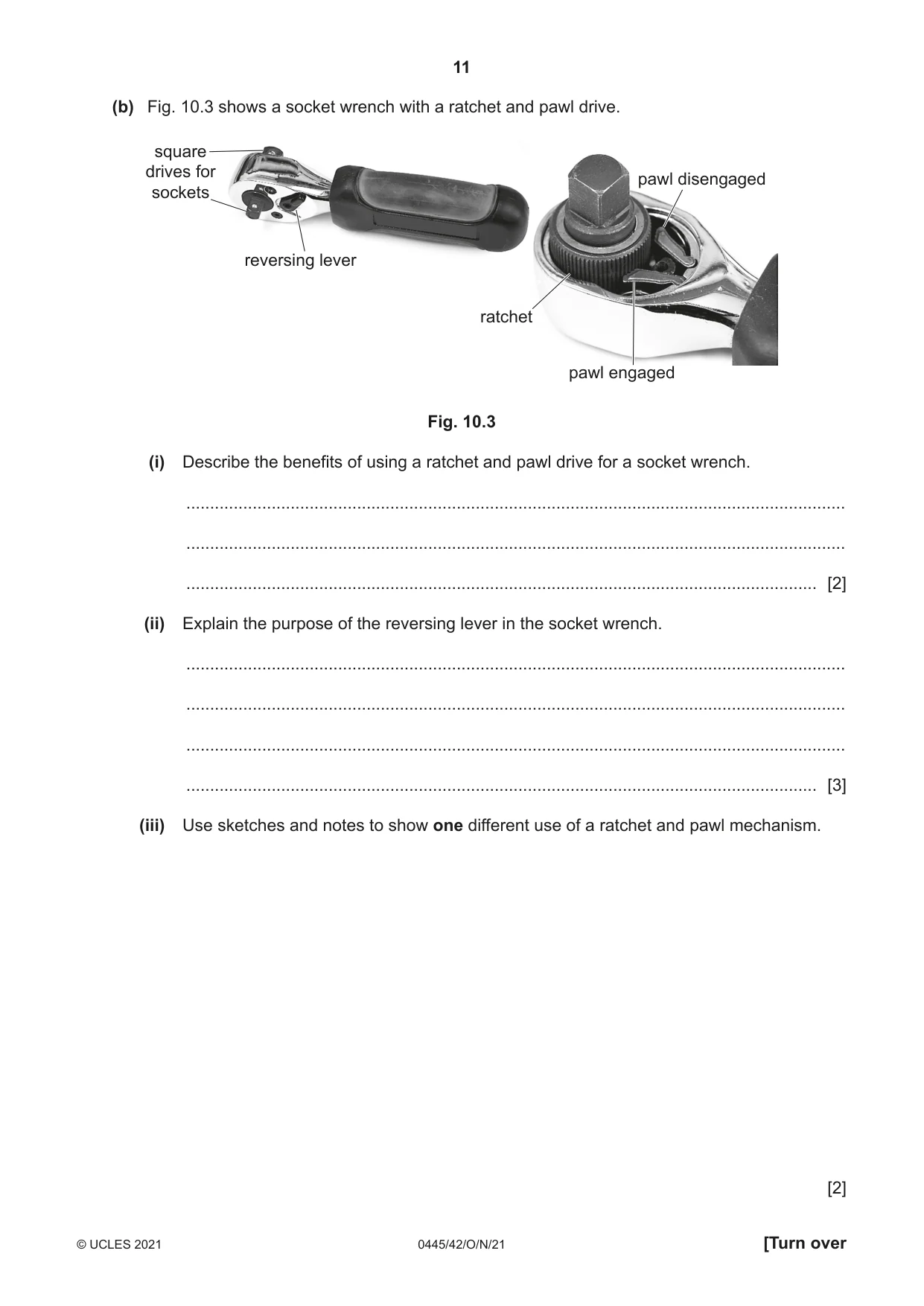 Cambridge IGCSE Design and Technology 0445 2021 Oct/Nov Paper 4 · Variant 2 question paper, page 11 of 20