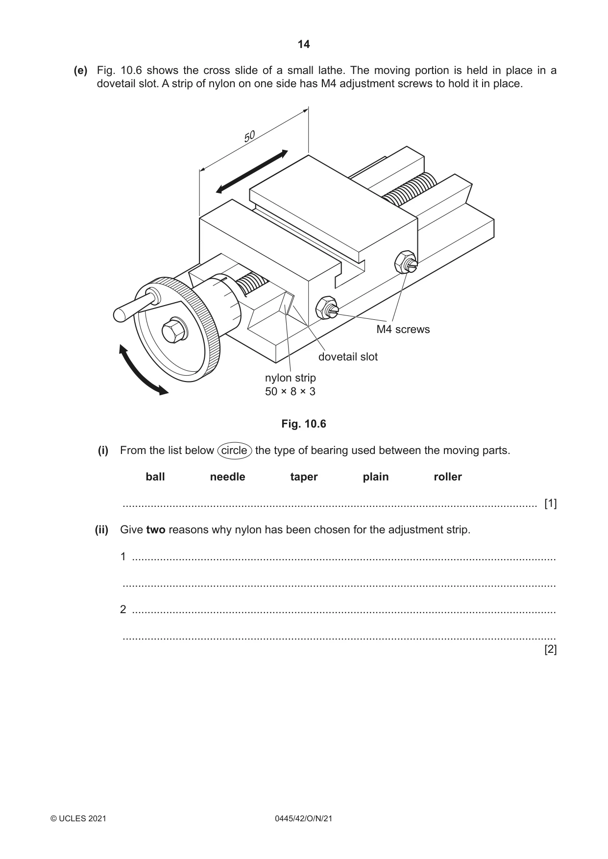 Cambridge IGCSE Design and Technology 0445 2021 Oct/Nov Paper 4 · Variant 2 question paper, page 14 of 20