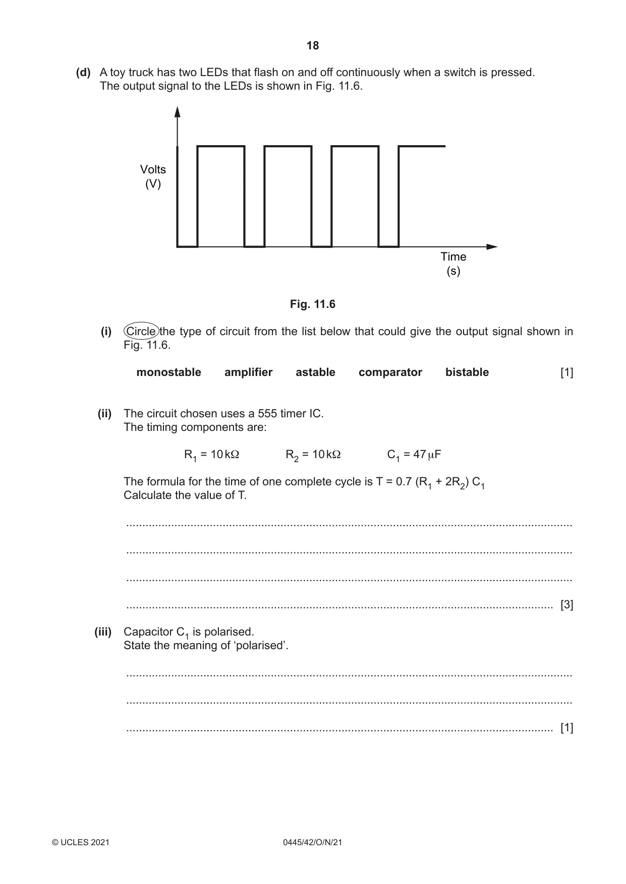 Cambridge IGCSE Design and Technology 0445 2021 Oct/Nov Paper 4 · Variant 2 question paper, page 18 of 20