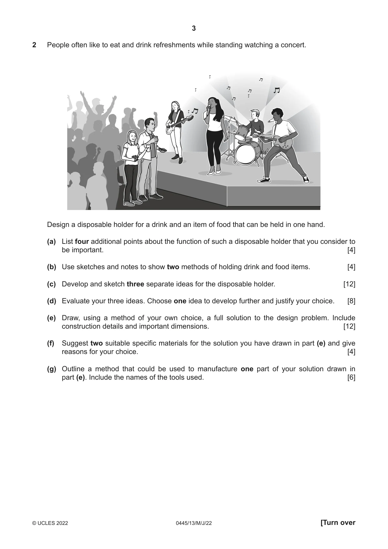 Cambridge IGCSE Design and Technology 0445 2022 May/June Paper 1 · Variant 3 question paper, page 3 of 4
