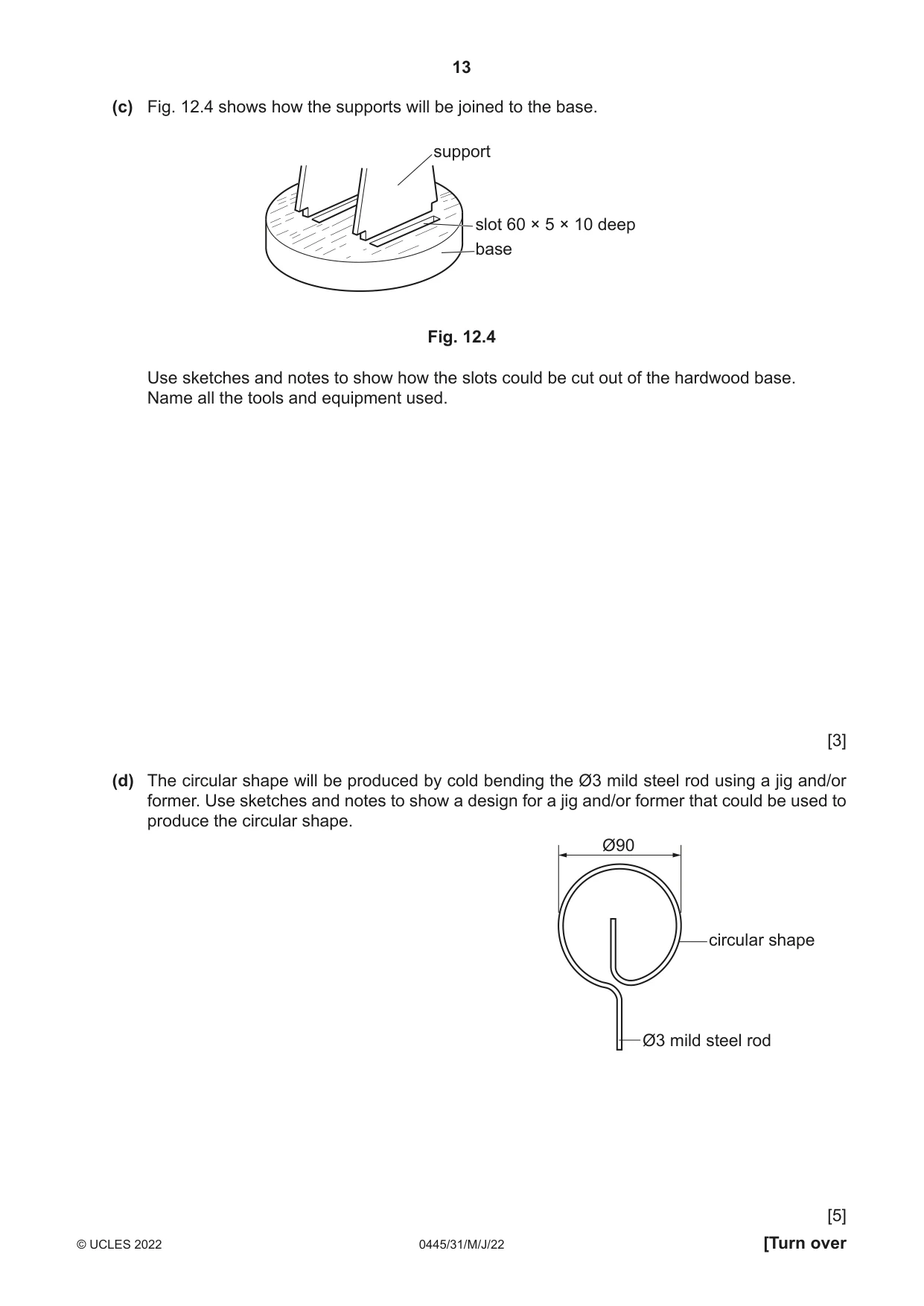 Cambridge IGCSE Design and Technology 0445 2022 May/June Paper 3 · Variant 1 question paper, page 13 of 20