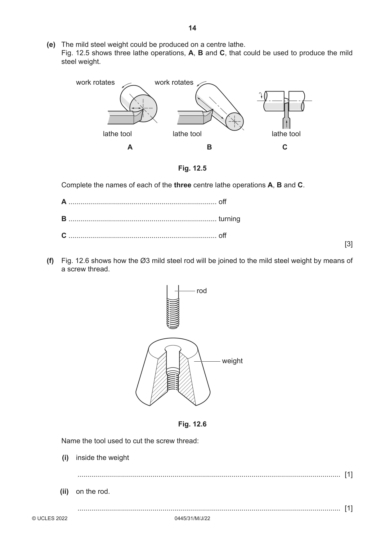 Cambridge IGCSE Design and Technology 0445 2022 May/June Paper 3 · Variant 1 question paper, page 14 of 20