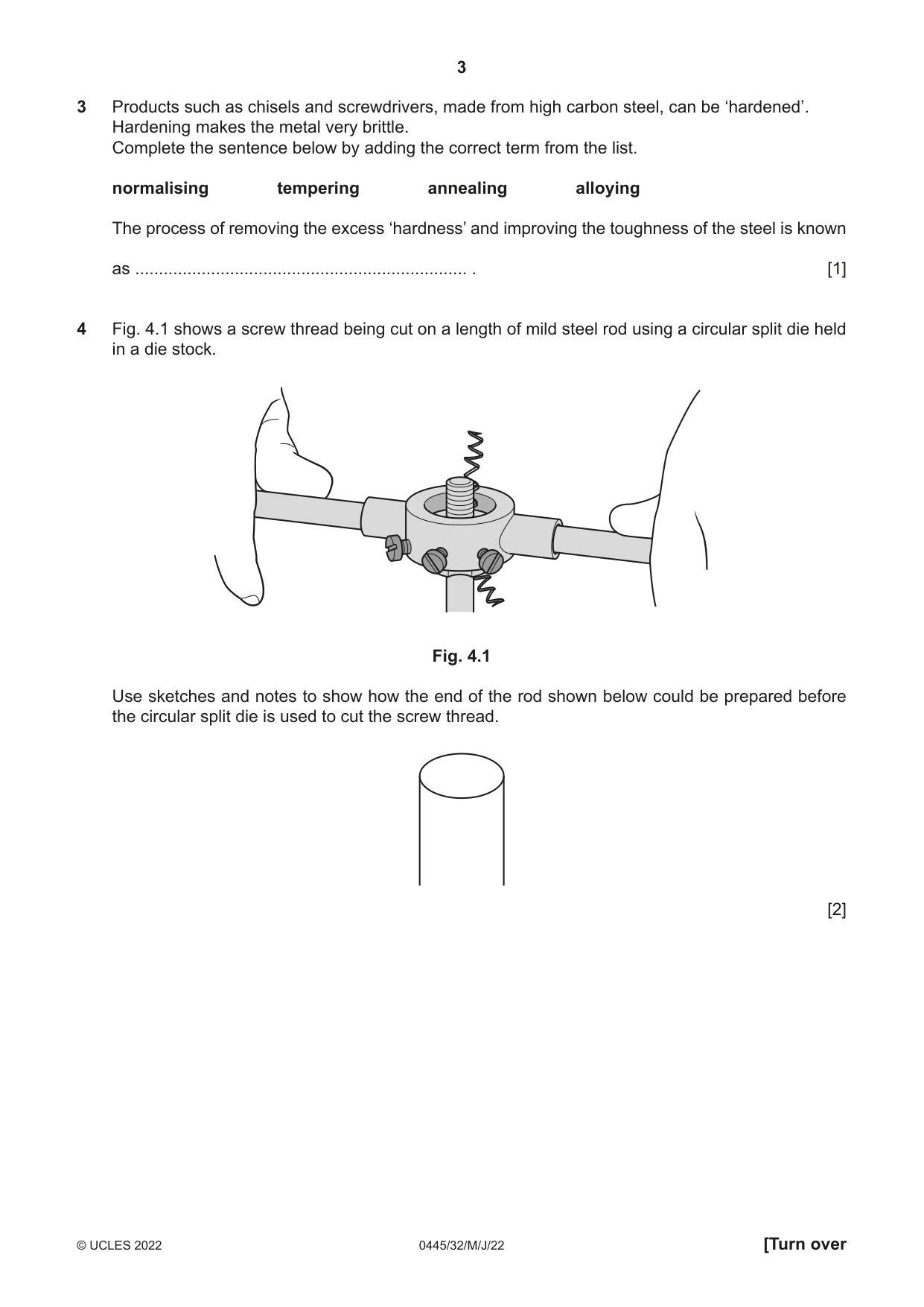 Cambridge IGCSE Design and Technology 0445 2022 May/June Paper 3 · Variant 2 question paper, page 3 of 24