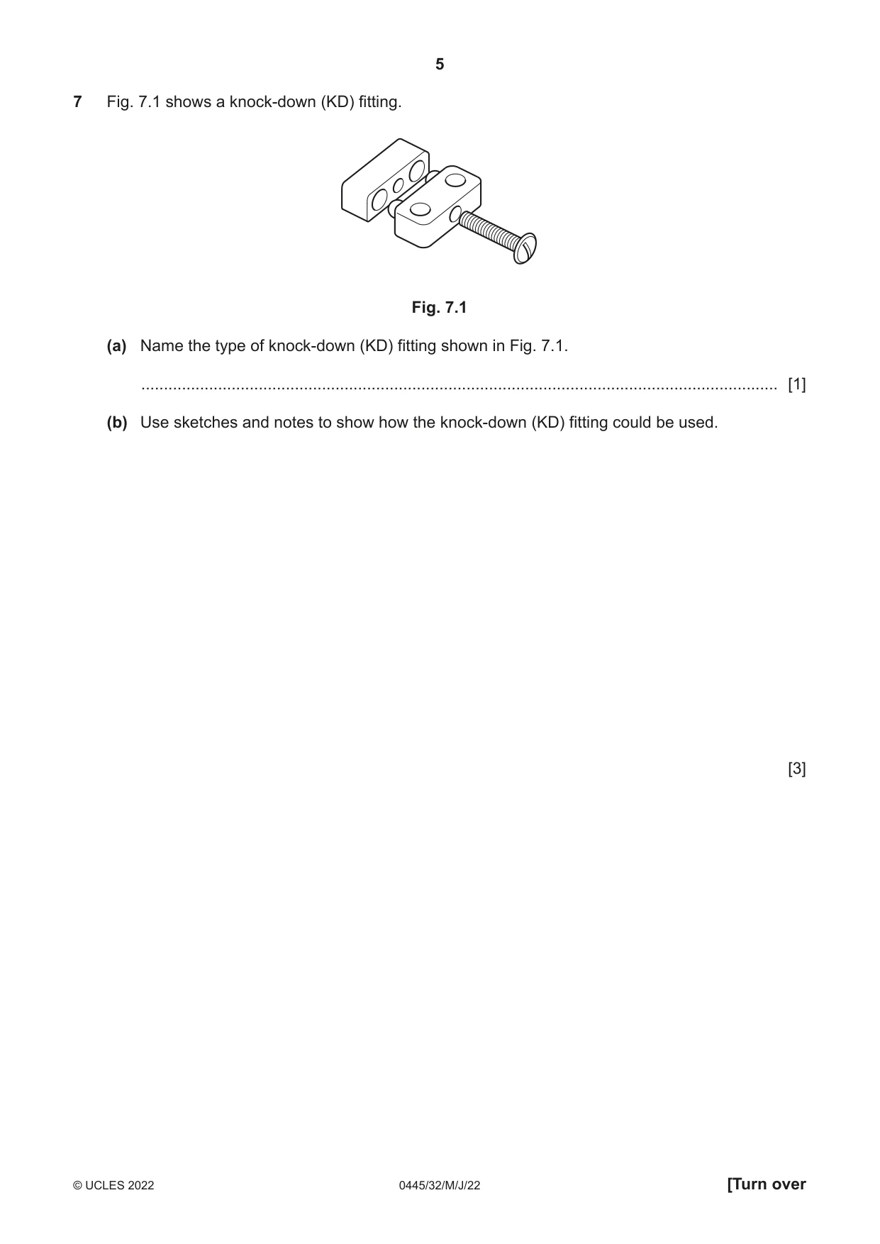 Cambridge IGCSE Design and Technology 0445 2022 May/June Paper 3 · Variant 2 question paper, page 5 of 24