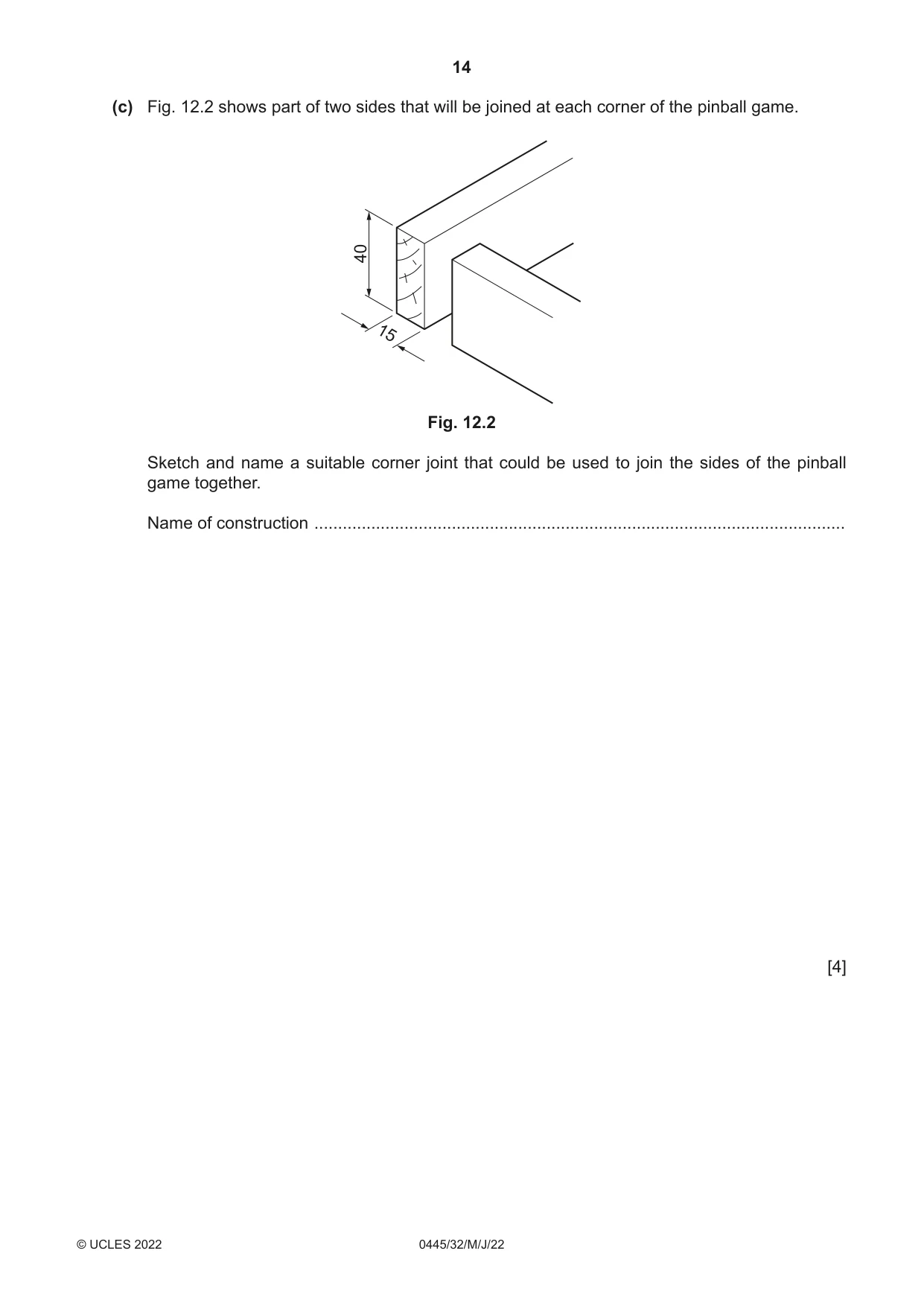 Cambridge IGCSE Design and Technology 0445 2022 May/June Paper 3 · Variant 2 question paper, page 14 of 24