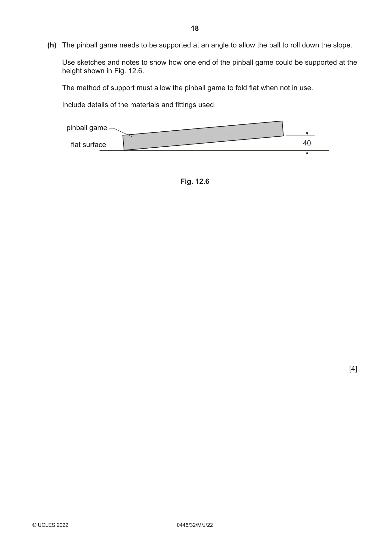 Cambridge IGCSE Design and Technology 0445 2022 May/June Paper 3 · Variant 2 question paper, page 18 of 24