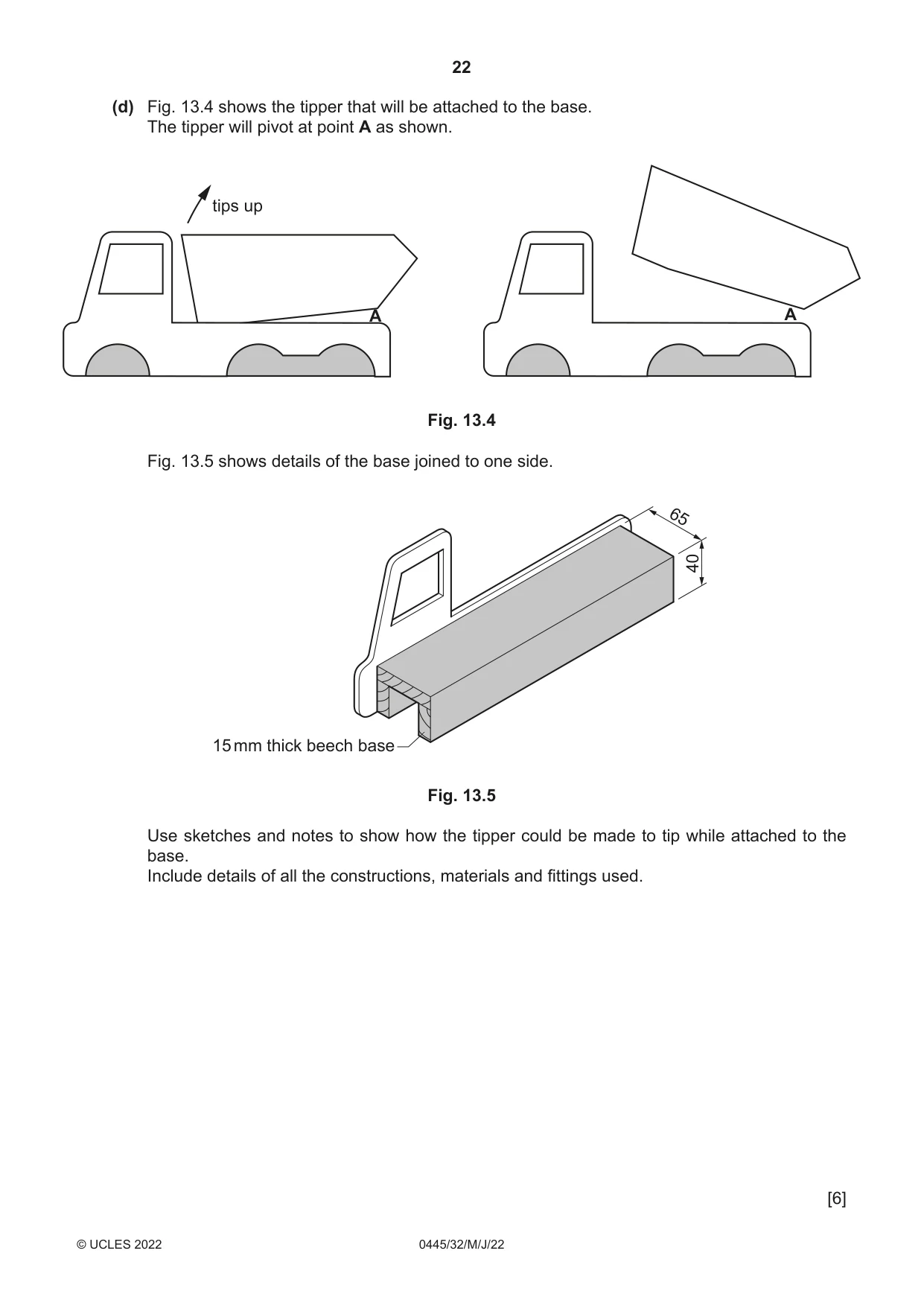 Cambridge IGCSE Design and Technology 0445 2022 May/June Paper 3 · Variant 2 question paper, page 22 of 24