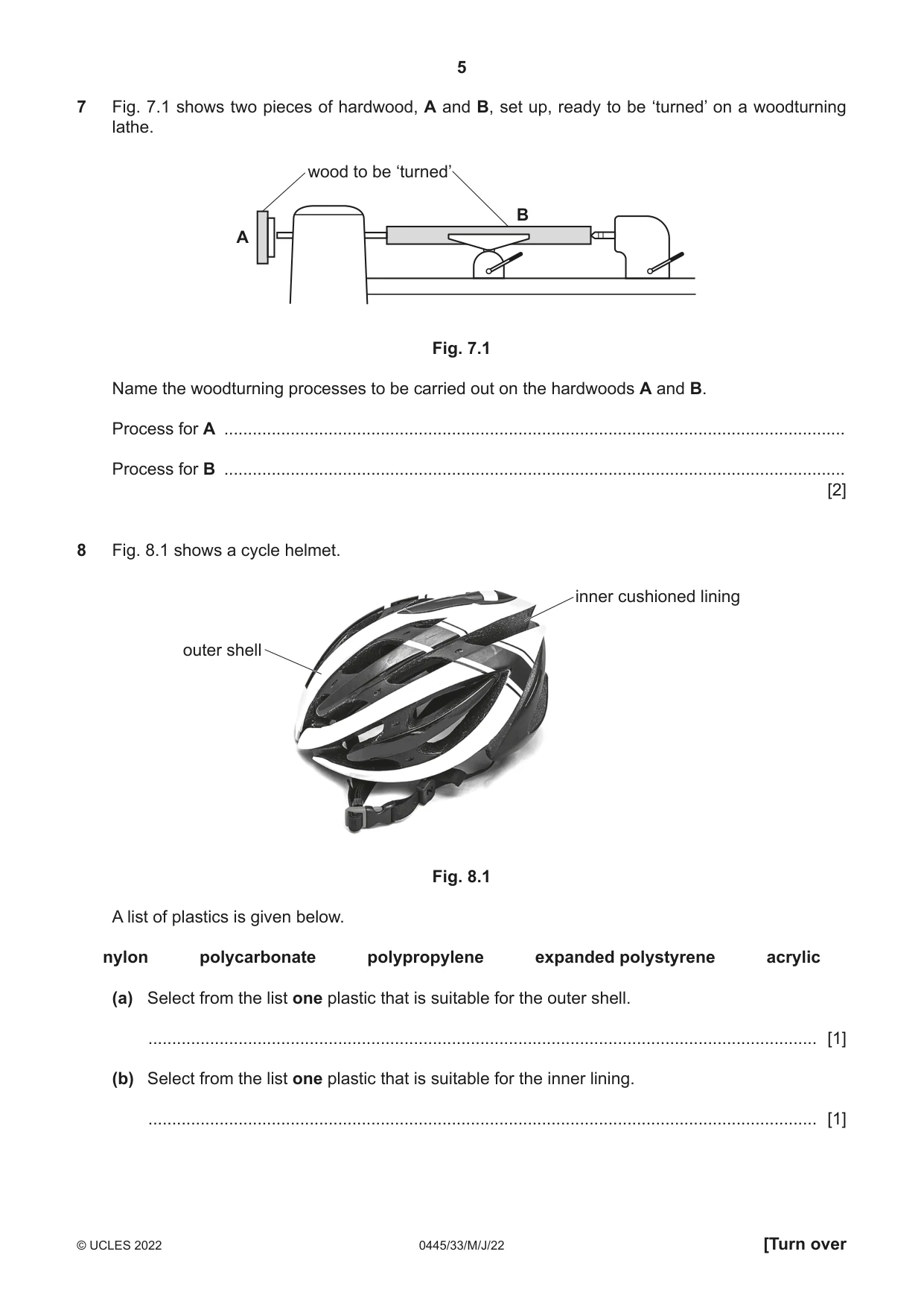 Cambridge IGCSE Design and Technology 0445 2022 May/June Paper 3 · Variant 3 question paper, page 5 of 20