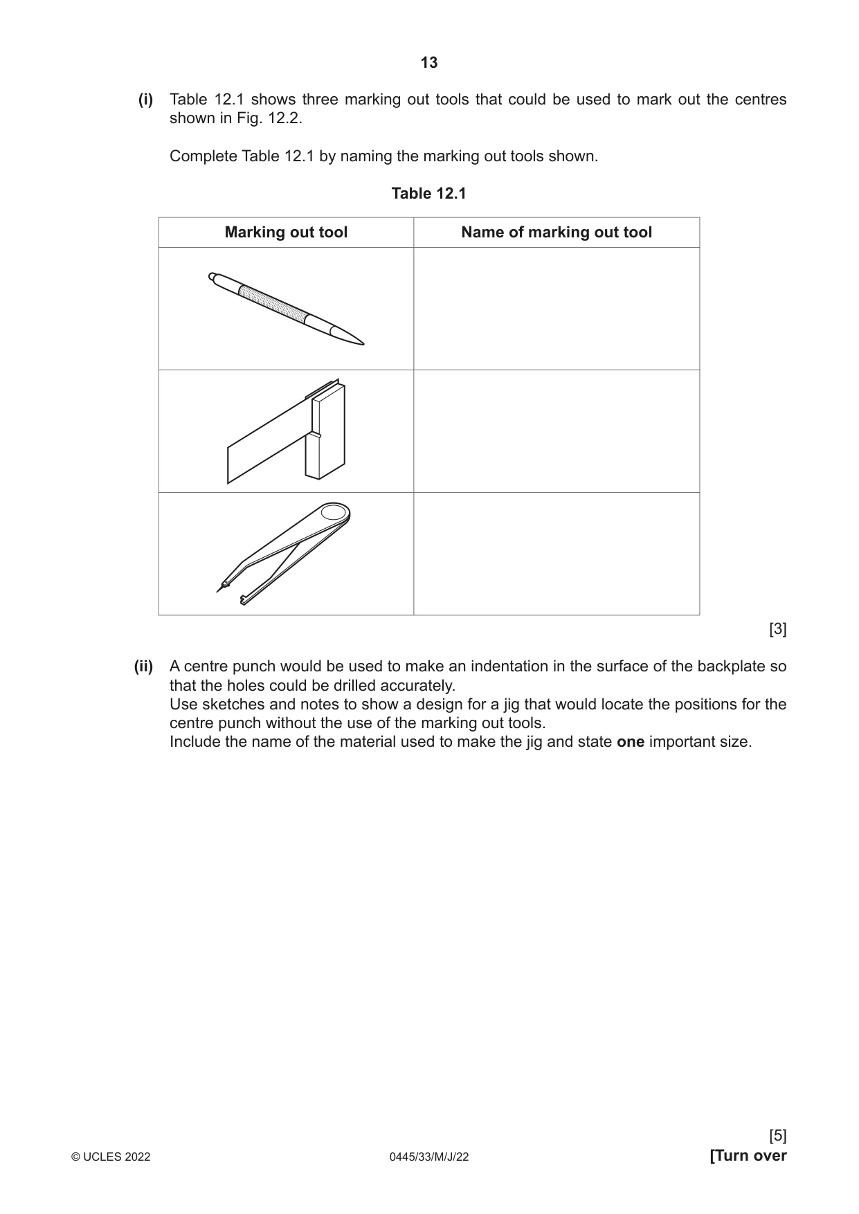 Cambridge IGCSE Design and Technology 0445 2022 May/June Paper 3 · Variant 3 question paper, page 13 of 20