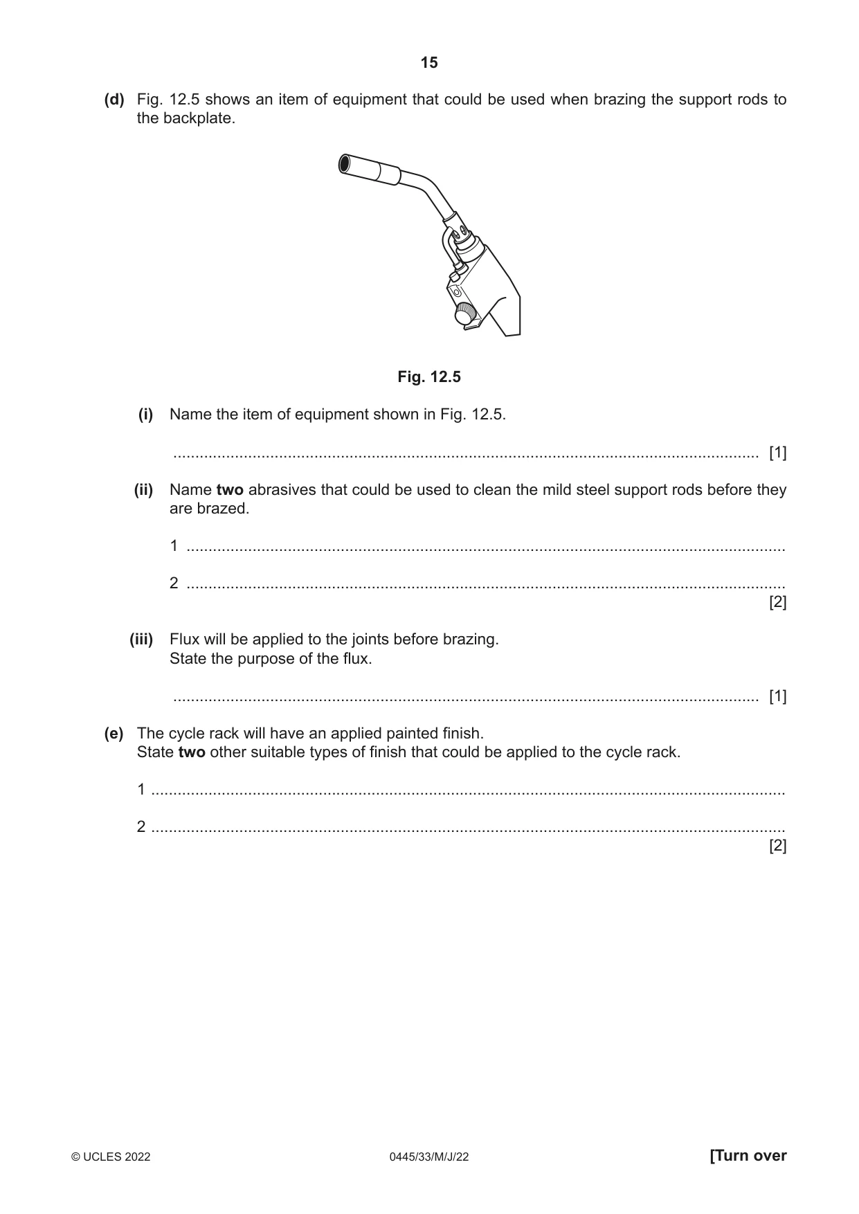 Cambridge IGCSE Design and Technology 0445 2022 May/June Paper 3 · Variant 3 question paper, page 15 of 20