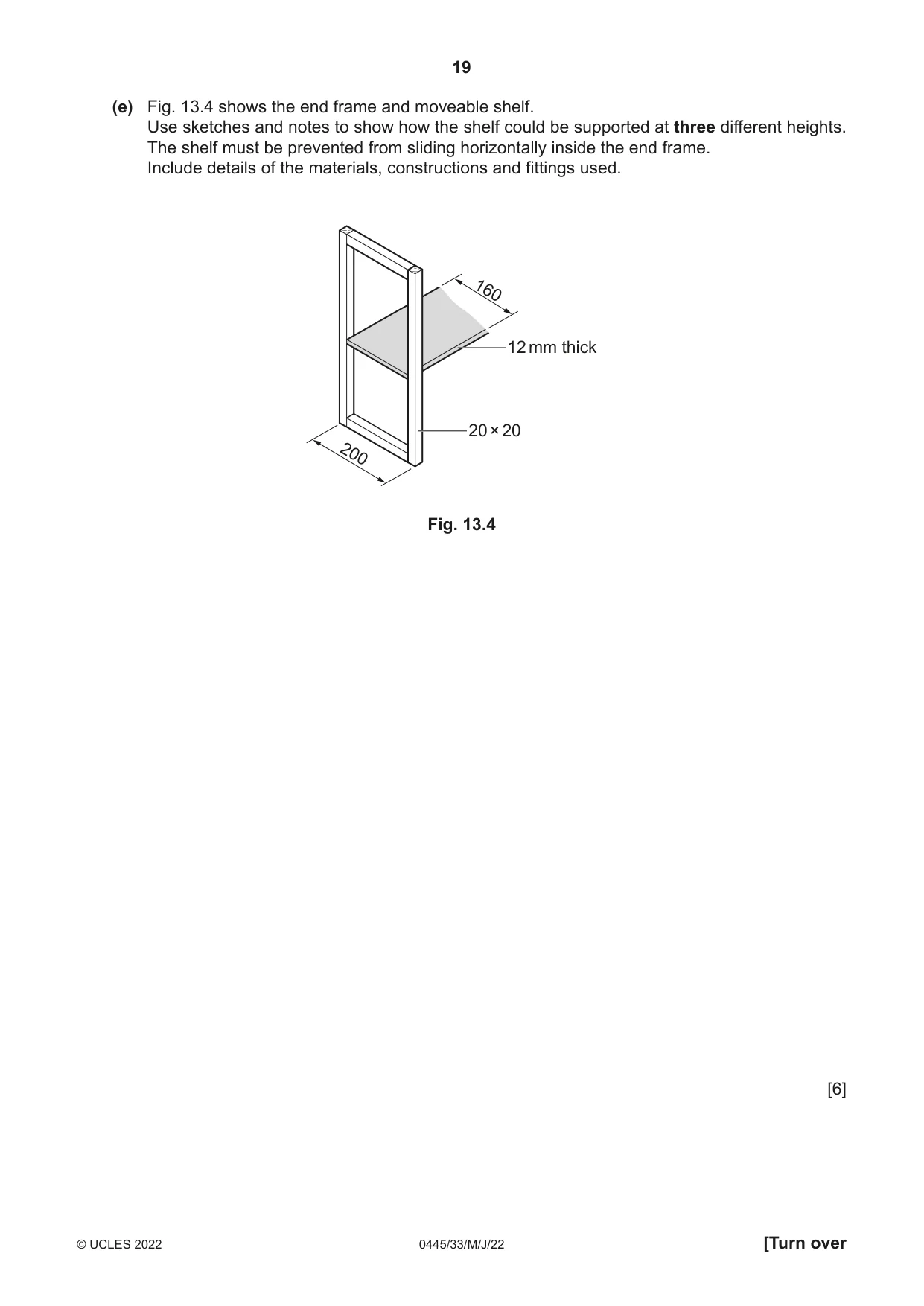Cambridge IGCSE Design and Technology 0445 2022 May/June Paper 3 · Variant 3 question paper, page 19 of 20