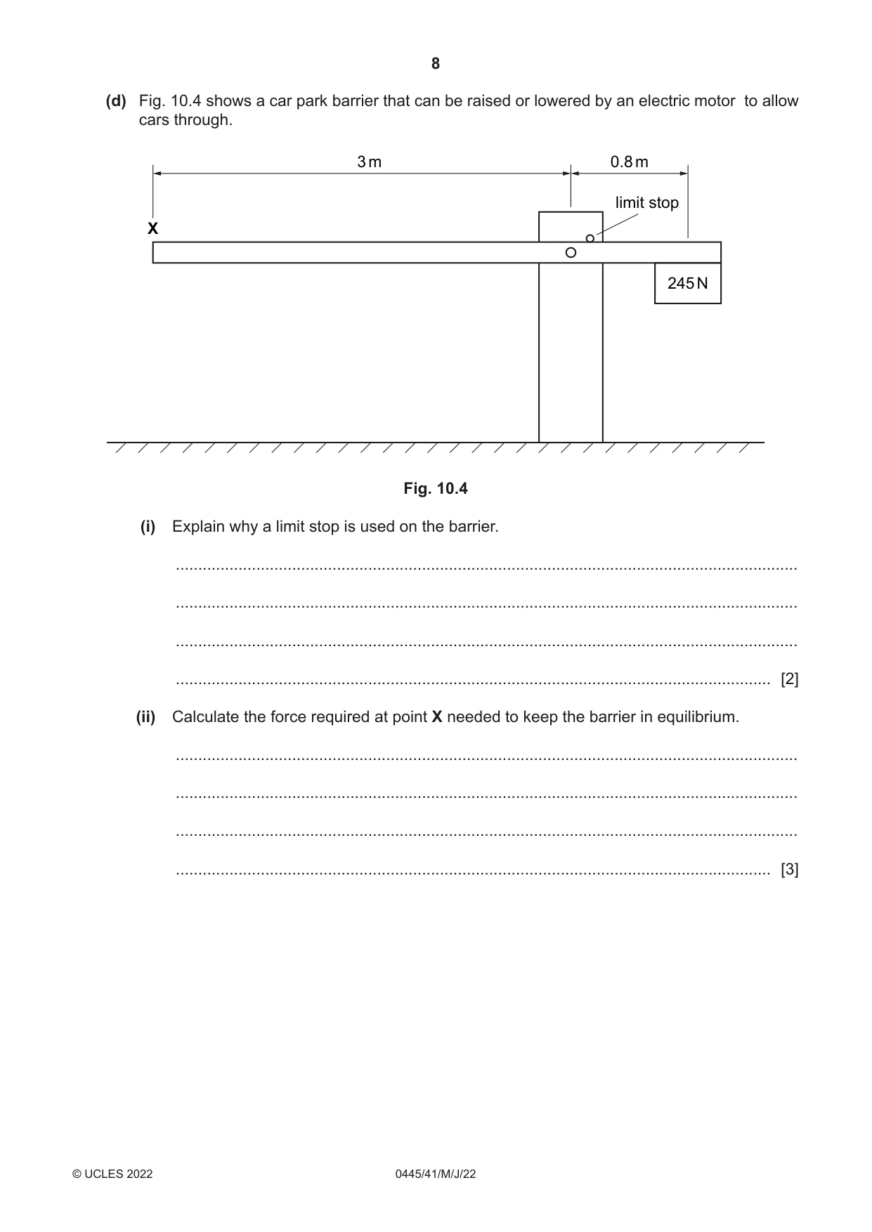 Cambridge IGCSE Design and Technology 0445 2022 May/June Paper 4 · Variant 1 question paper, page 8 of 16