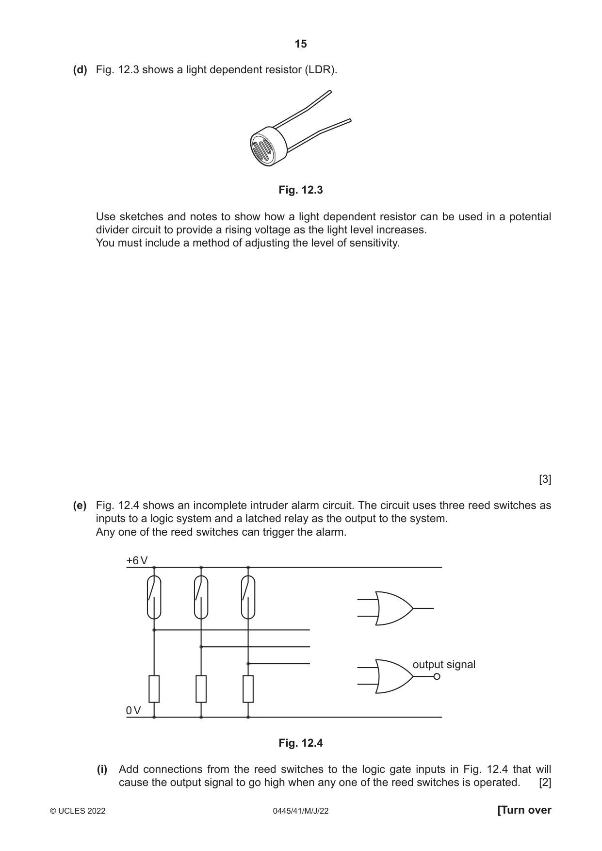 Cambridge IGCSE Design and Technology 0445 2022 May/June Paper 4 · Variant 1 question paper, page 15 of 16