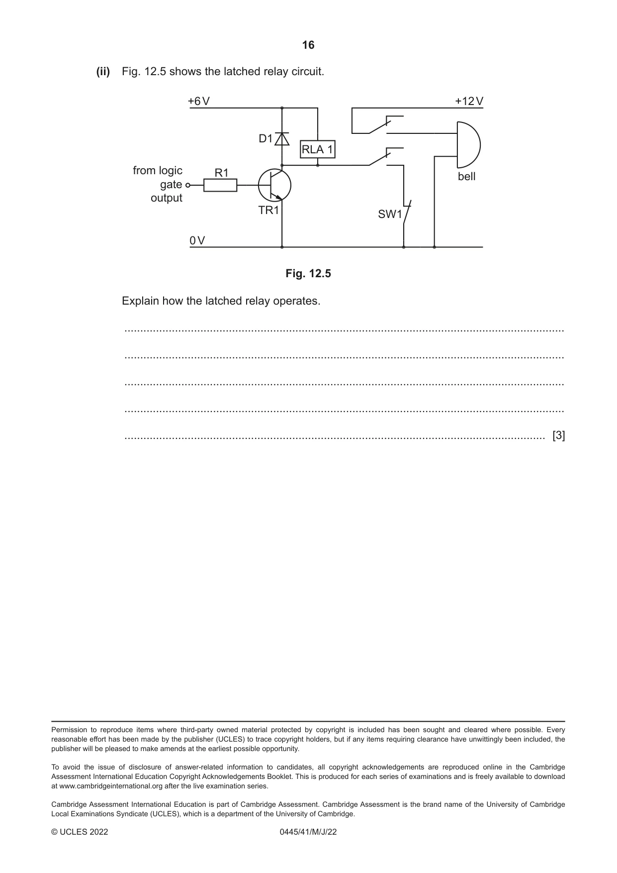 Cambridge IGCSE Design and Technology 0445 2022 May/June Paper 4 · Variant 1 question paper, page 16 of 16