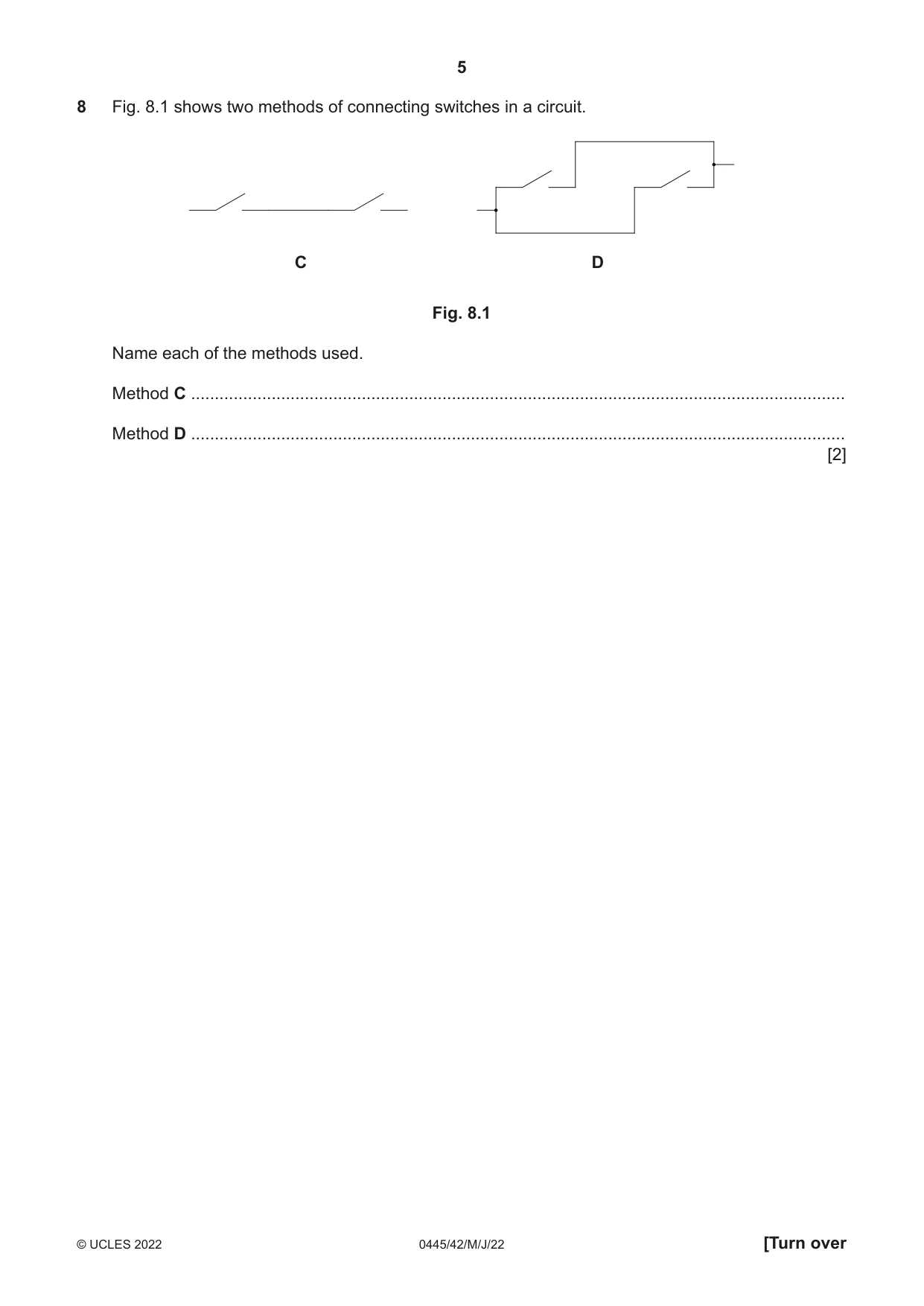 Cambridge IGCSE Design and Technology 0445 2022 May/June Paper 4 · Variant 2 question paper, page 5 of 20
