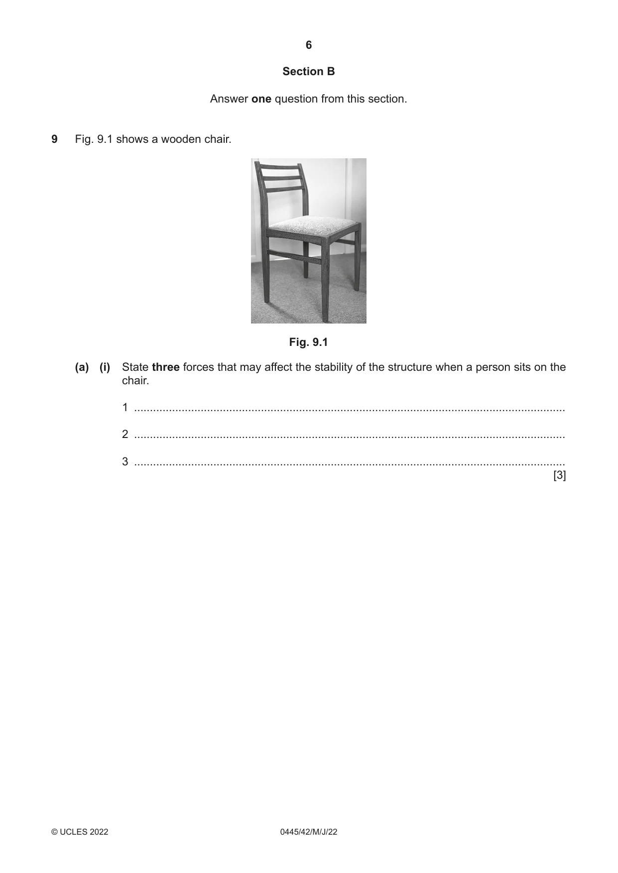 Cambridge IGCSE Design and Technology 0445 2022 May/June Paper 4 · Variant 2 question paper, page 6 of 20
