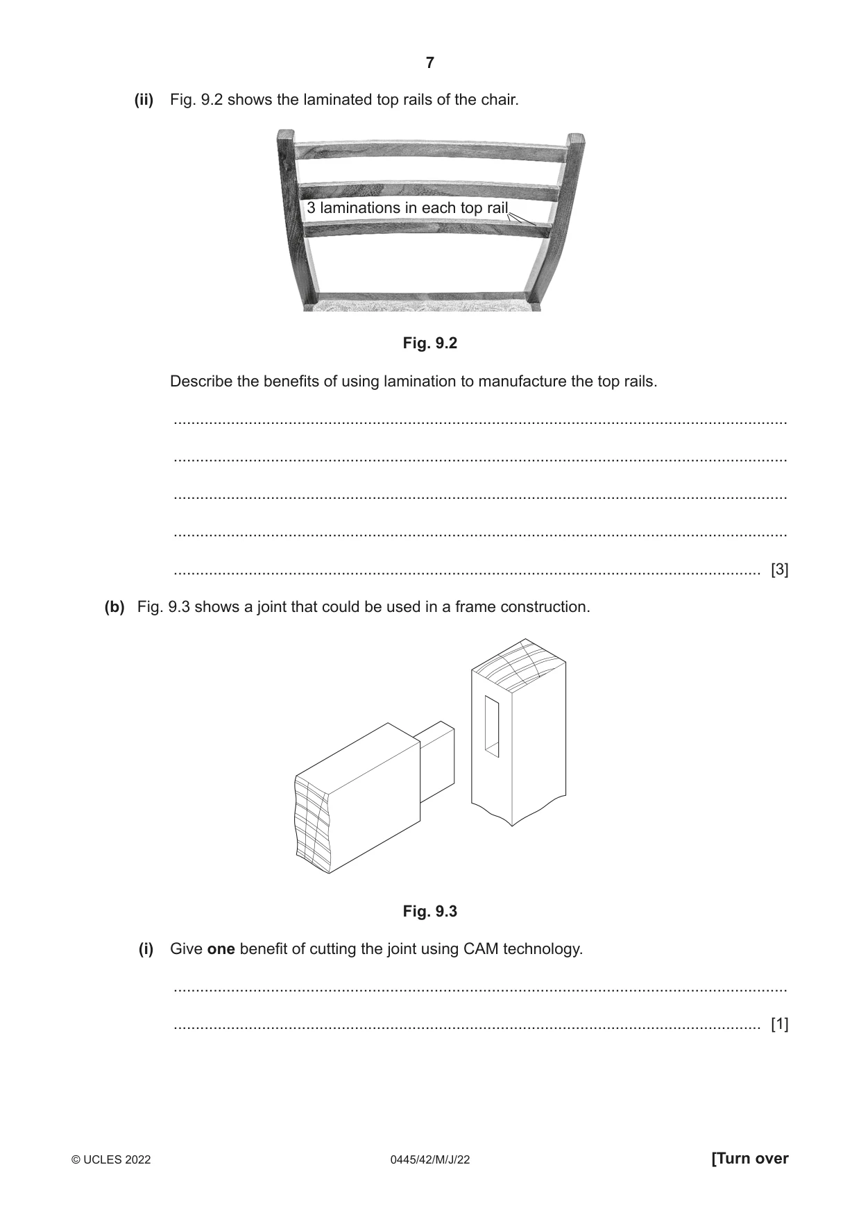 Cambridge IGCSE Design and Technology 0445 2022 May/June Paper 4 · Variant 2 question paper, page 7 of 20