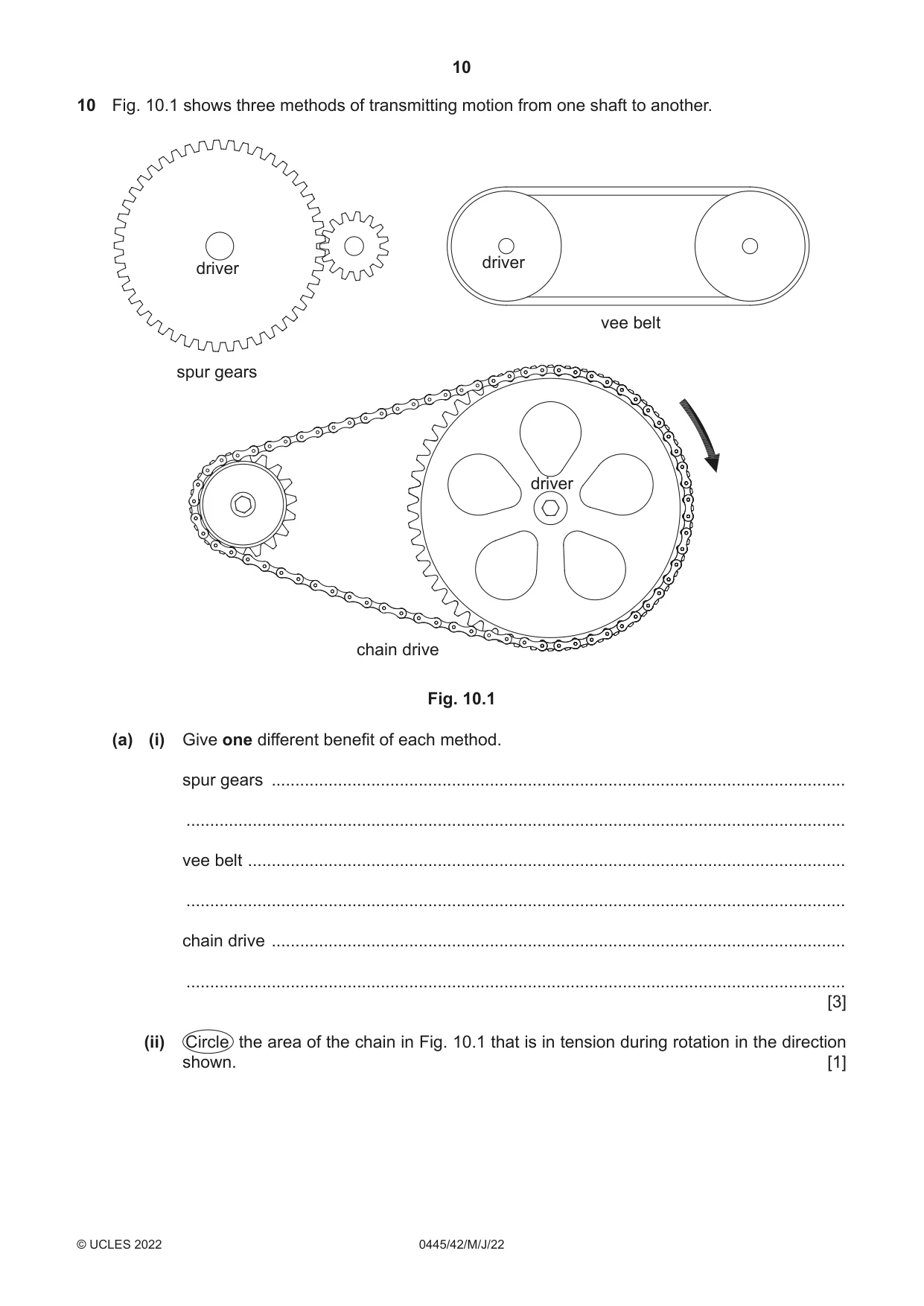 Cambridge IGCSE Design and Technology 0445 2022 May/June Paper 4 · Variant 2 question paper, page 10 of 20