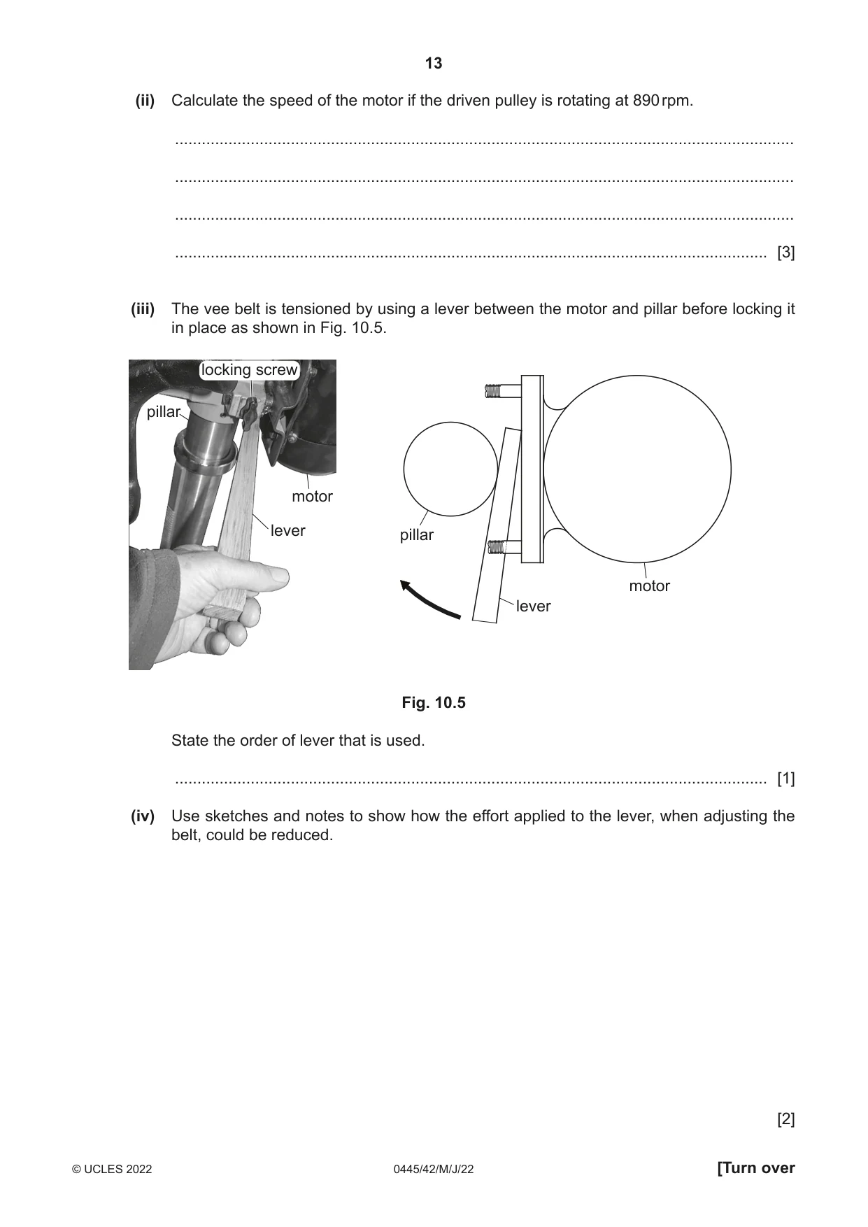 Cambridge IGCSE Design and Technology 0445 2022 May/June Paper 4 · Variant 2 question paper, page 13 of 20