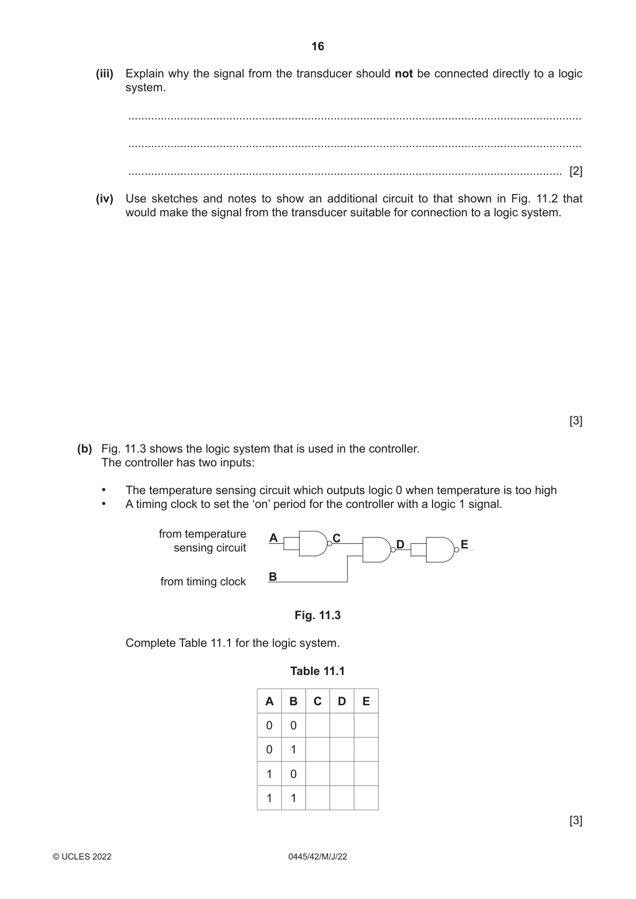Cambridge IGCSE Design and Technology 0445 2022 May/June Paper 4 · Variant 2 question paper, page 16 of 20