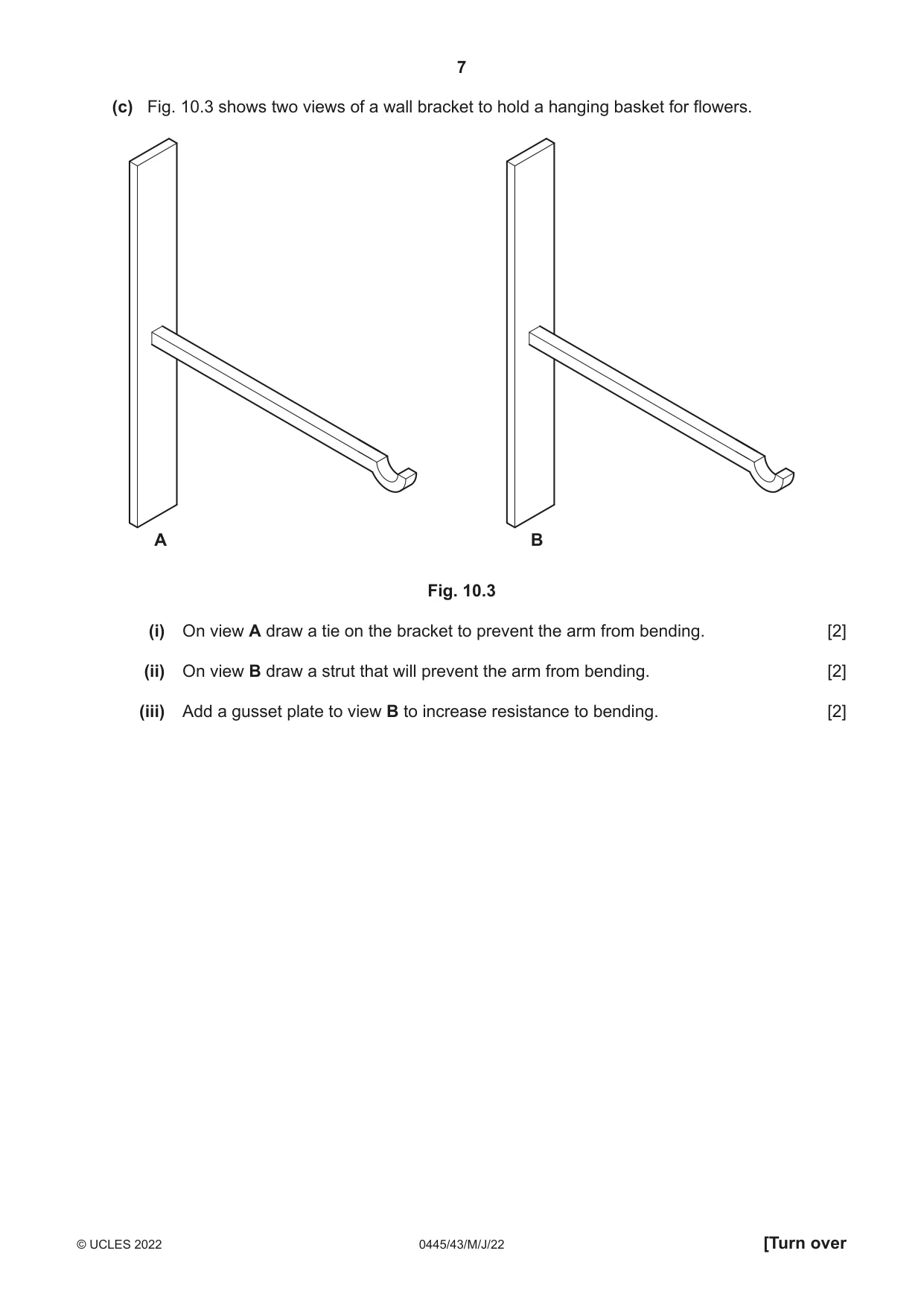 Cambridge IGCSE Design and Technology 0445 2022 May/June Paper 4 · Variant 3 question paper, page 7 of 16