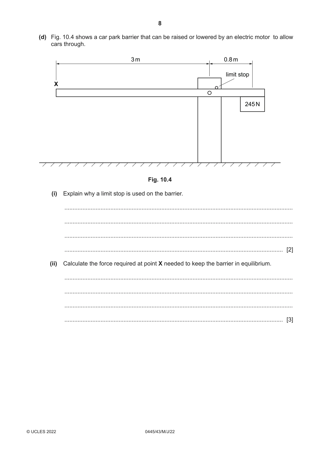 Cambridge IGCSE Design and Technology 0445 2022 May/June Paper 4 · Variant 3 question paper, page 8 of 16