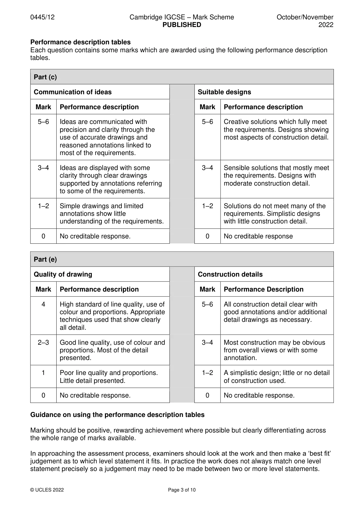 Mark scheme, page 3 of 10