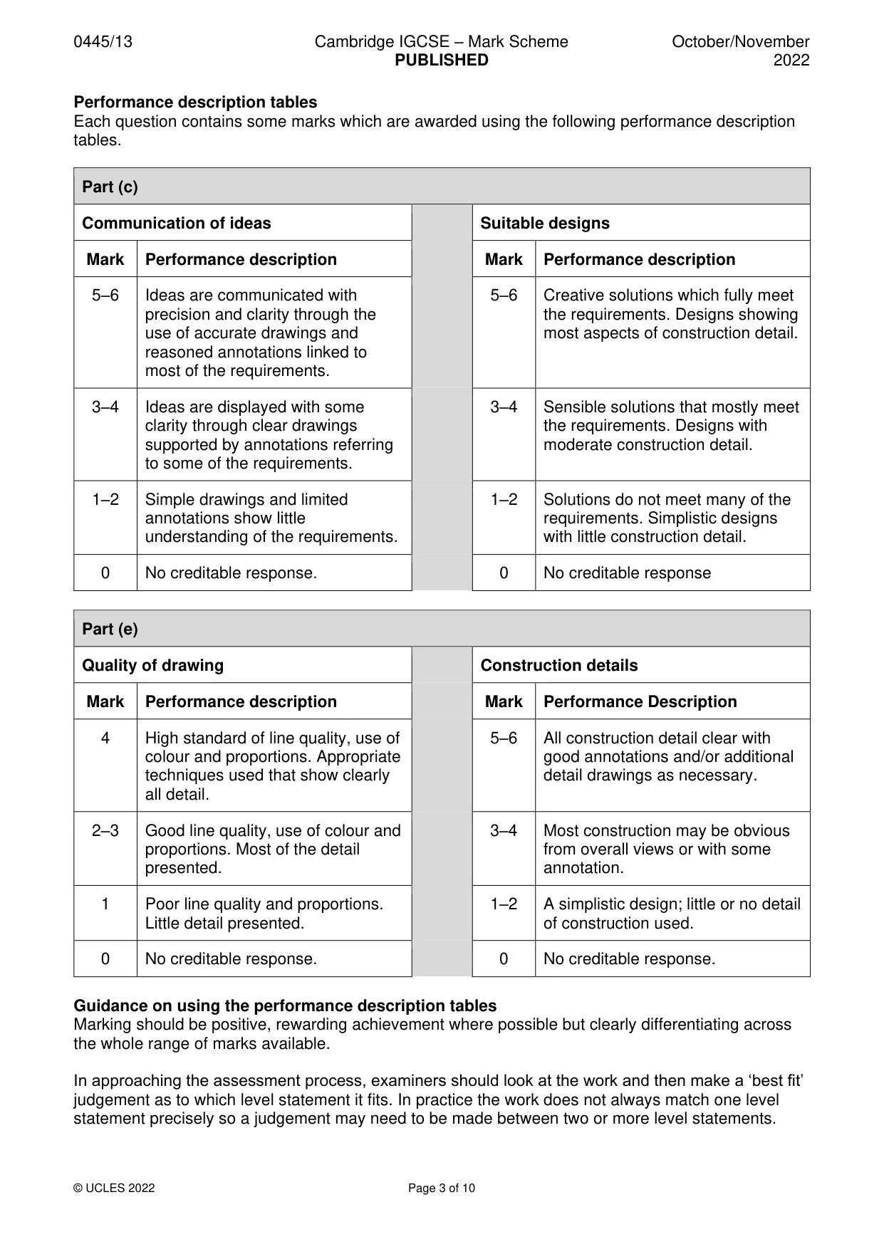 Mark scheme, page 3 of 10