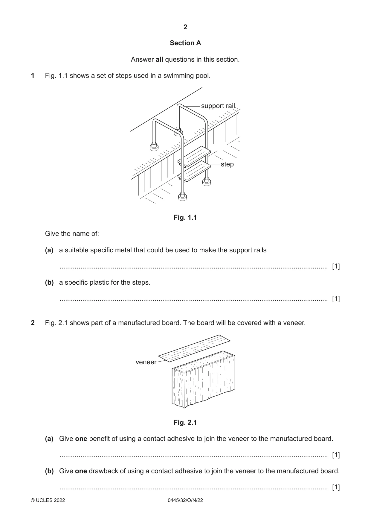 Cambridge IGCSE Design and Technology 0445 2022 Oct/Nov Paper 3 · Variant 2 question paper, page 2 of 20