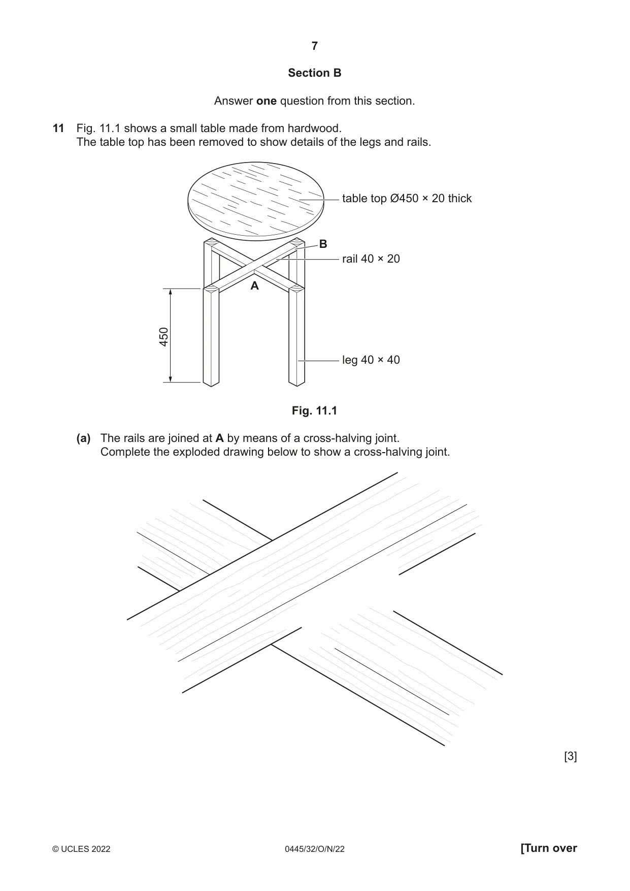 Cambridge IGCSE Design and Technology 0445 2022 Oct/Nov Paper 3 · Variant 2 question paper, page 7 of 20
